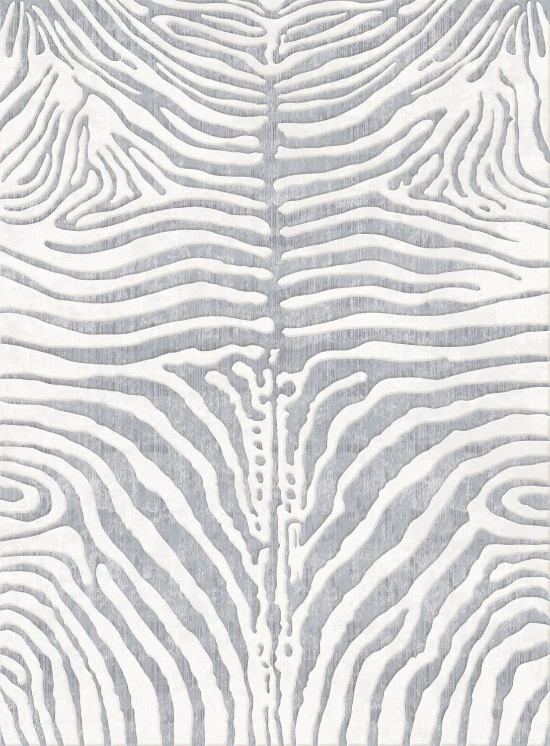 Wilton-matto - Zebra (harmaa/valkoinen)