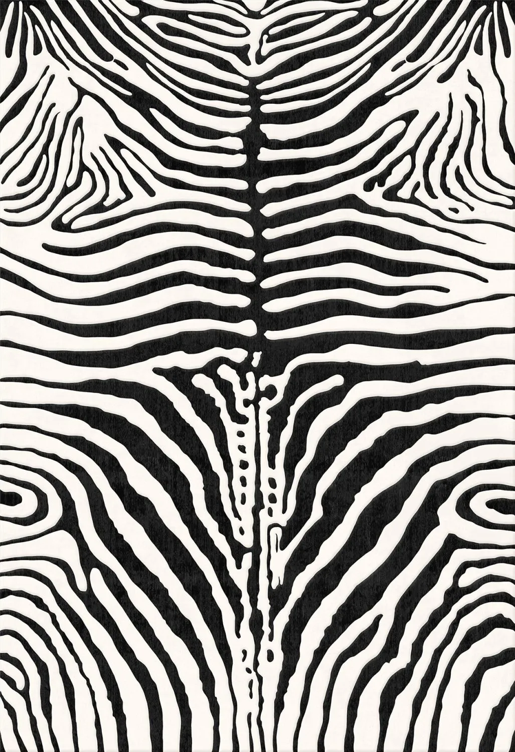 Wilton-matto - Zebra (musta/valkoinen)