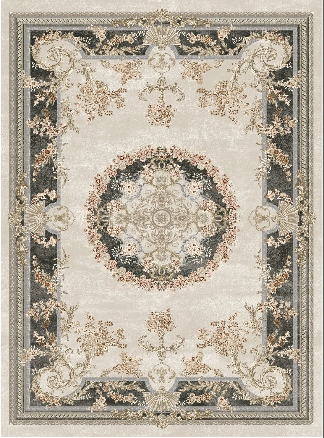 Wilton-matto - Marand (harmaa/beige)