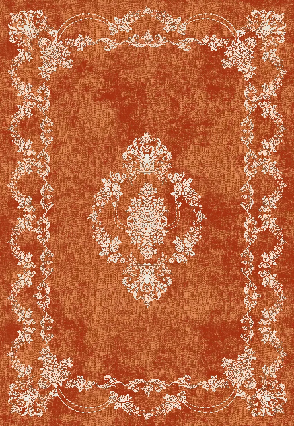 Wilton-matto - Taknis (terracotta)