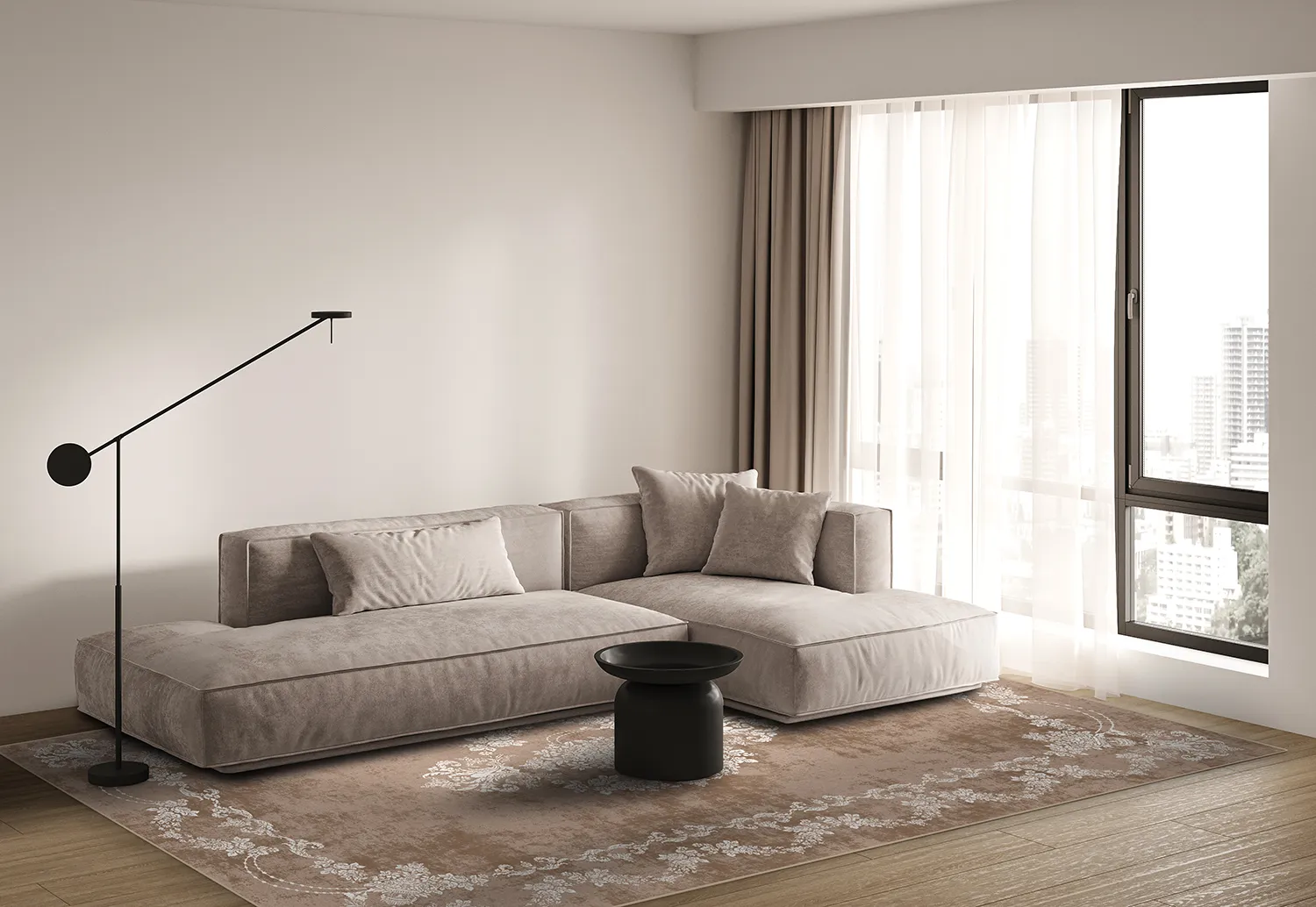 Wilton-matto - Taknis (beige)