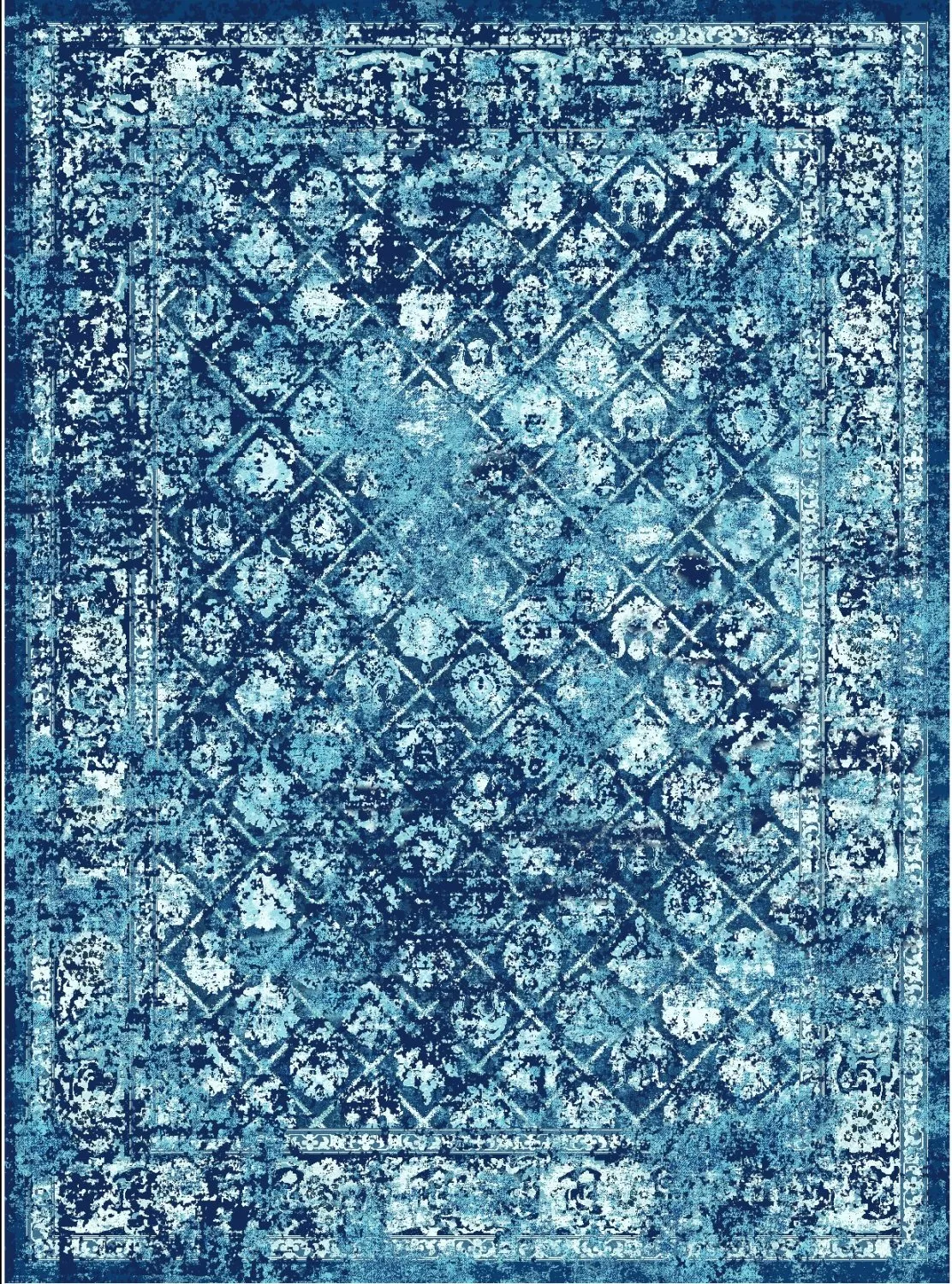Wilton-matto - Douz (sininen)