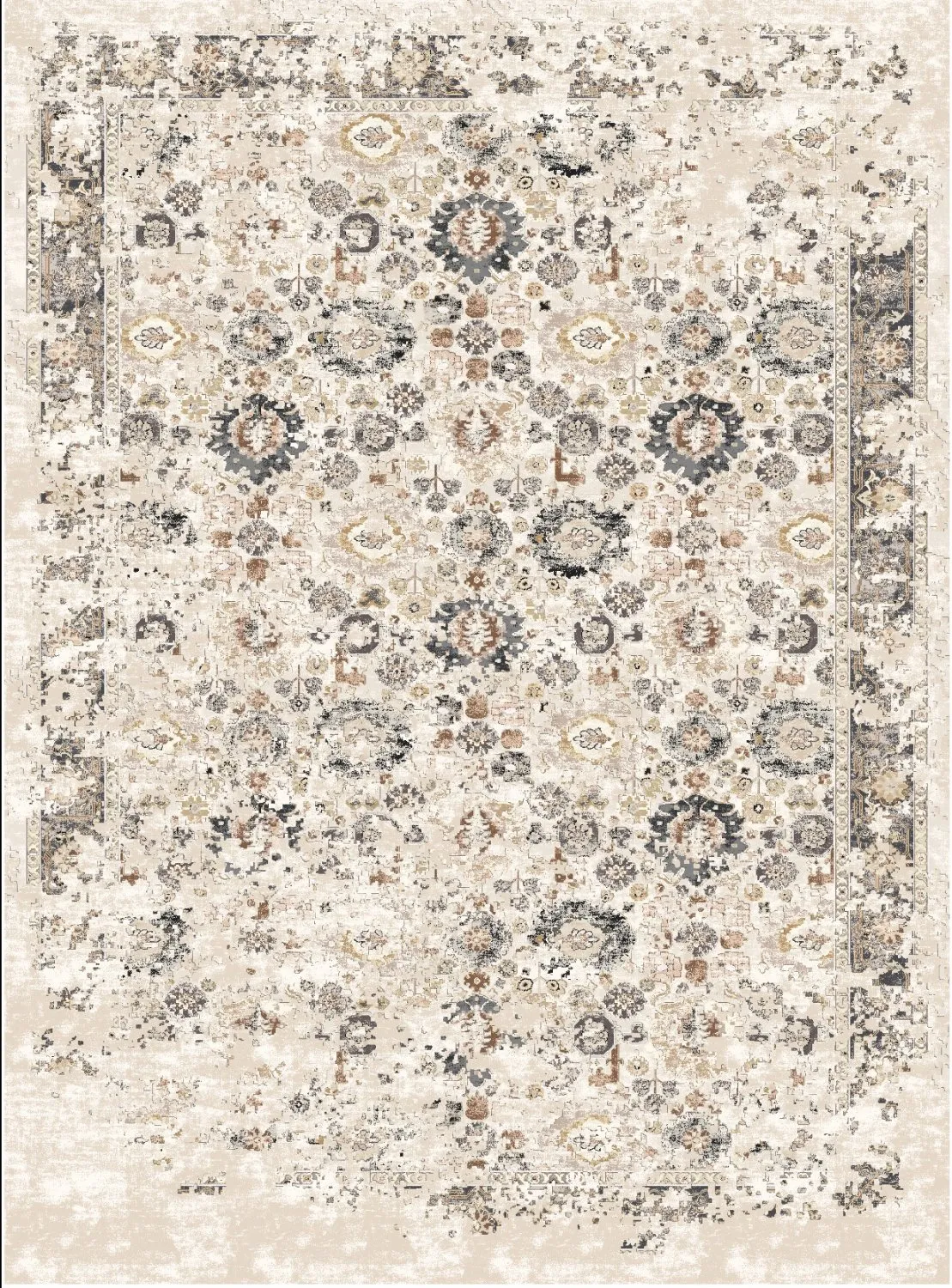 Wilton-matto - Toujane (harmaa)