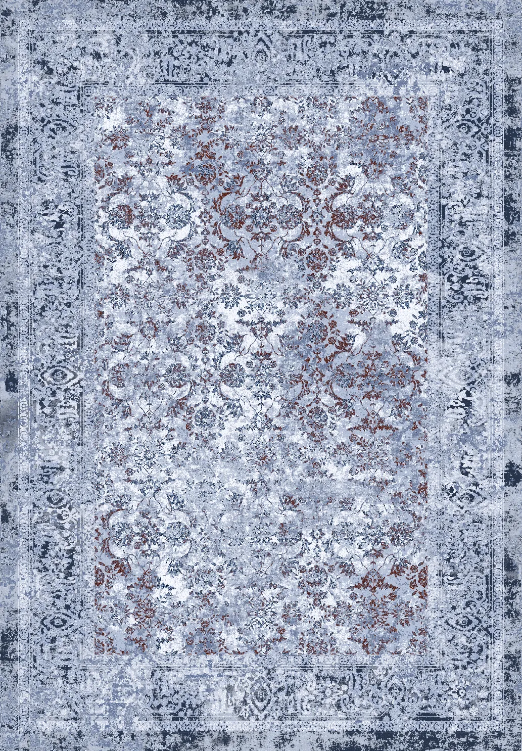 Wilton-matto - Denizli (tummansininen)