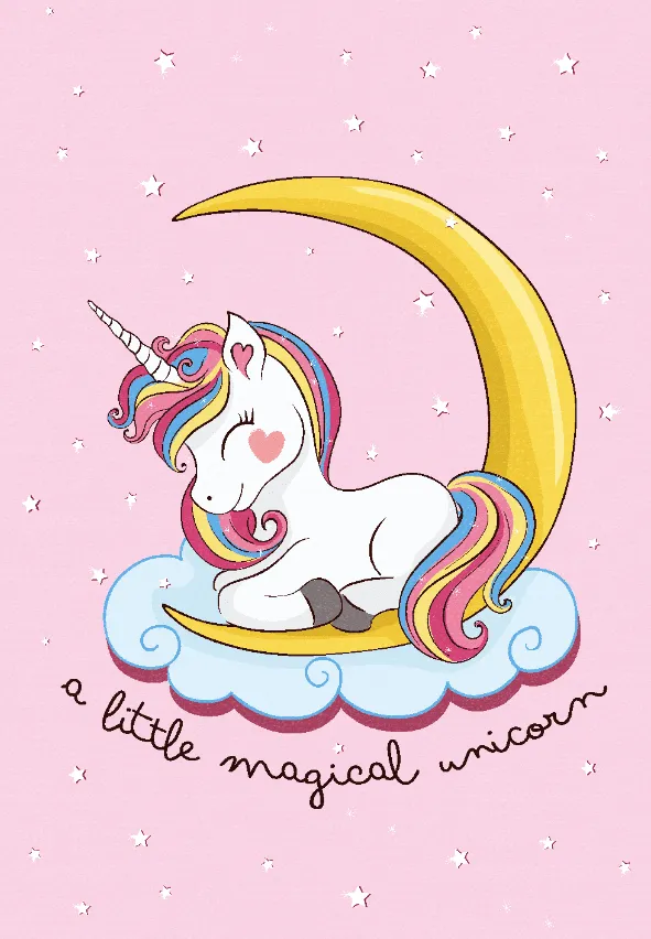 Lastenmatto - Magical Unicorn (vaaleanpunainen)