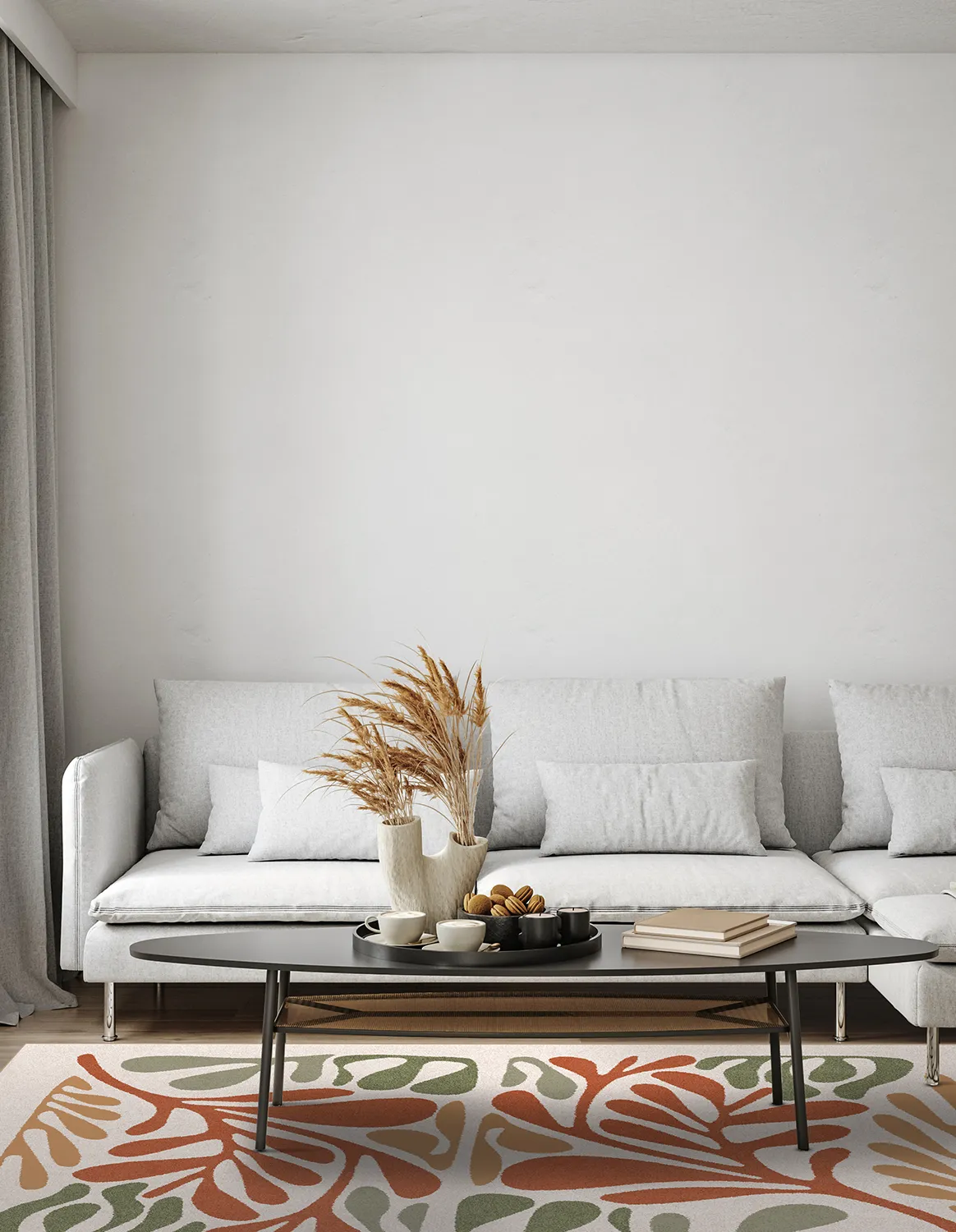 Wilton-matto - Fern (beige/multi)