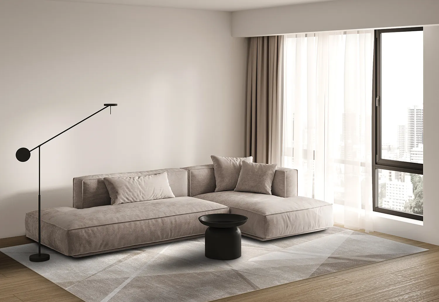 Wilton-matto - Lavinia (beige/multi)