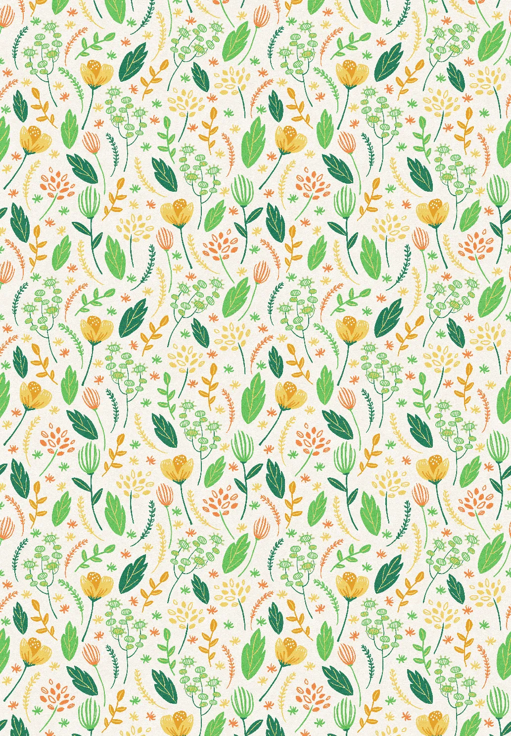 Wilton-matto - Fleur (keltainen/vihreä/multi)