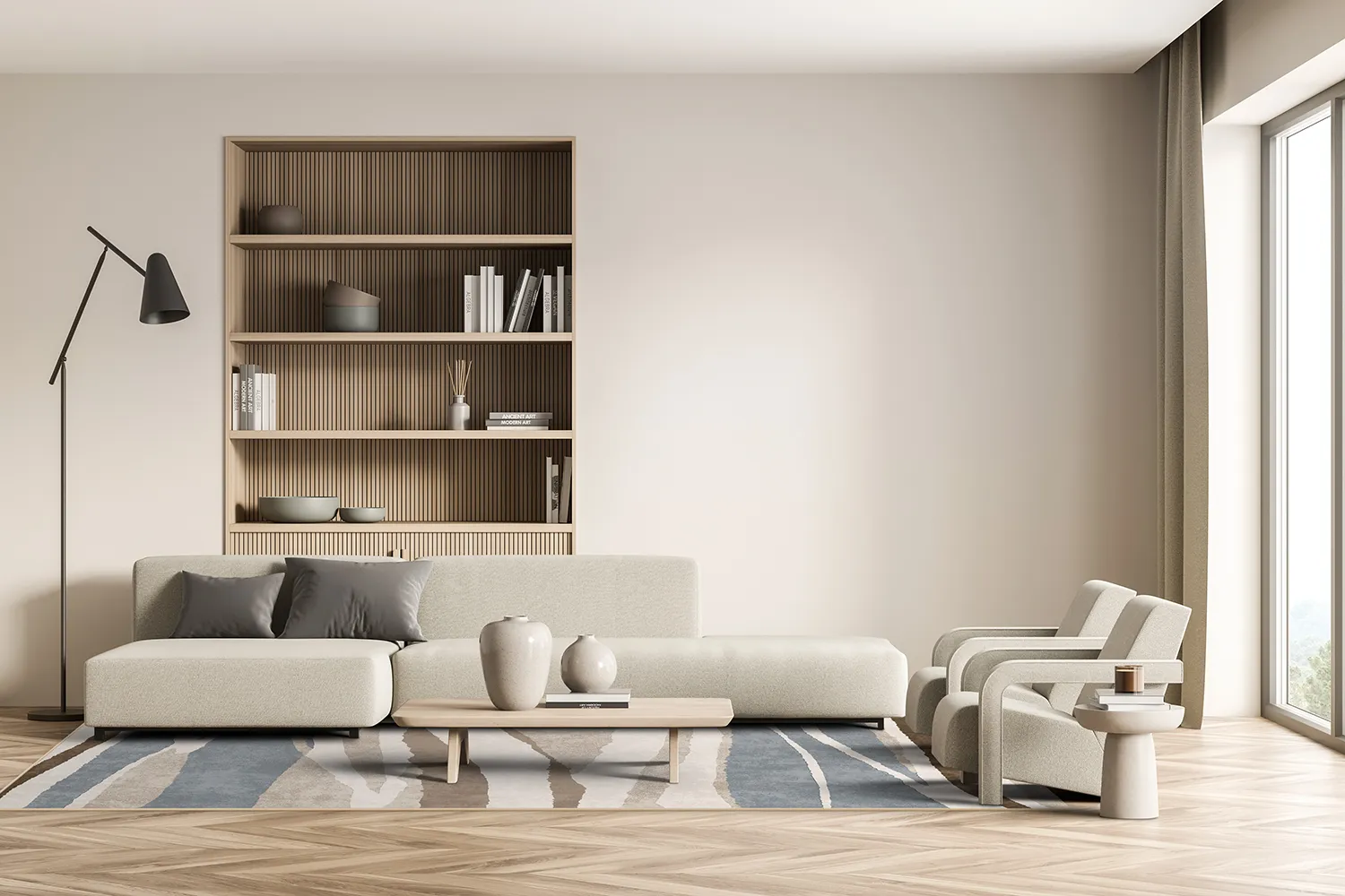 Wilton-matto - Effie (beige/multi)