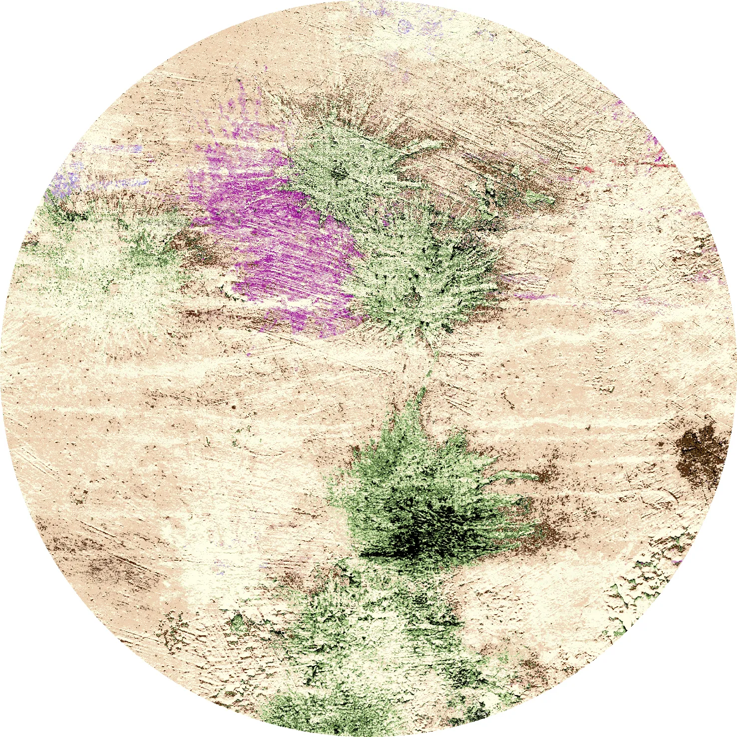 Pyöreät matot - Dimos (beige/multi)