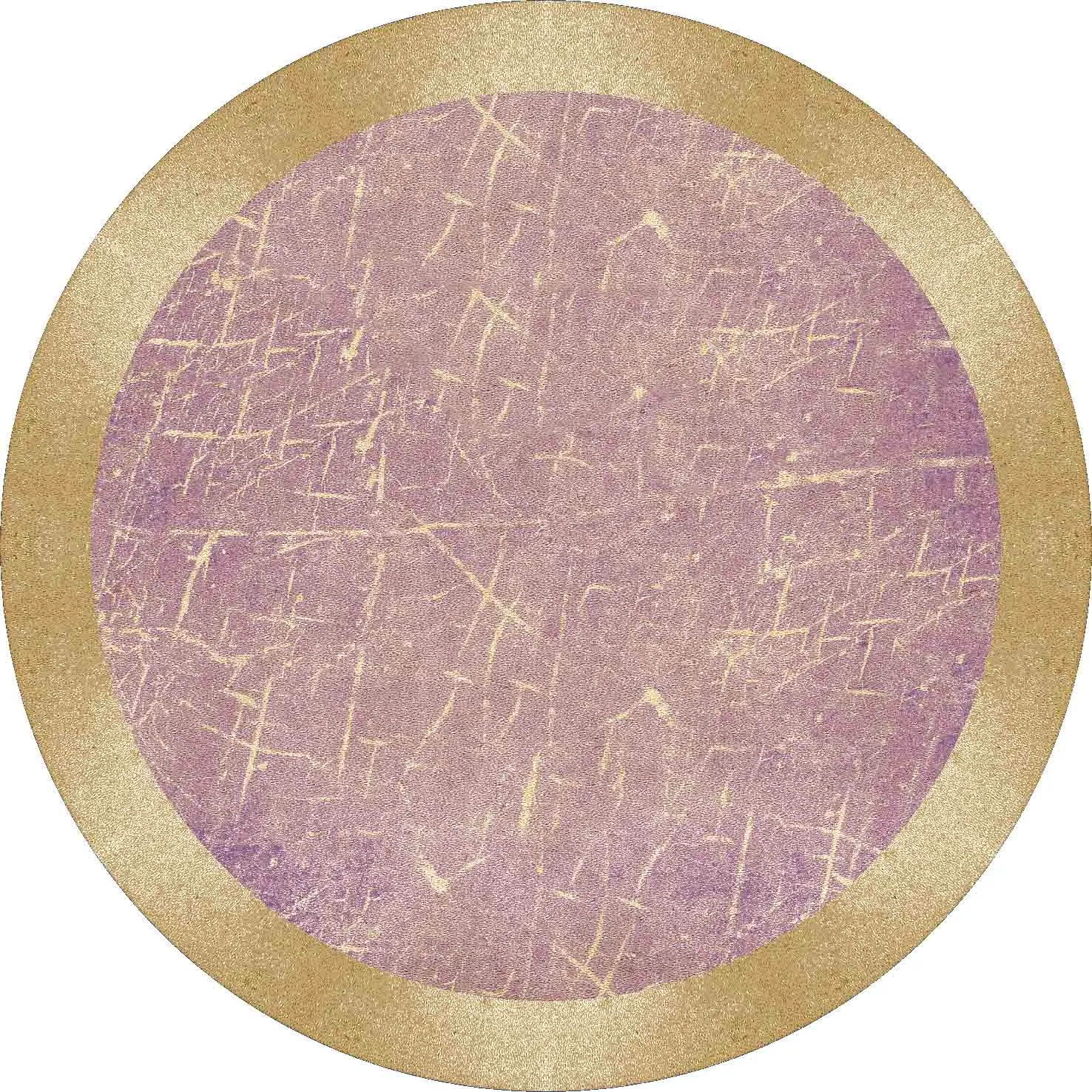 Pyöreät matot - Roges (vaaleanpunainen/kulta)