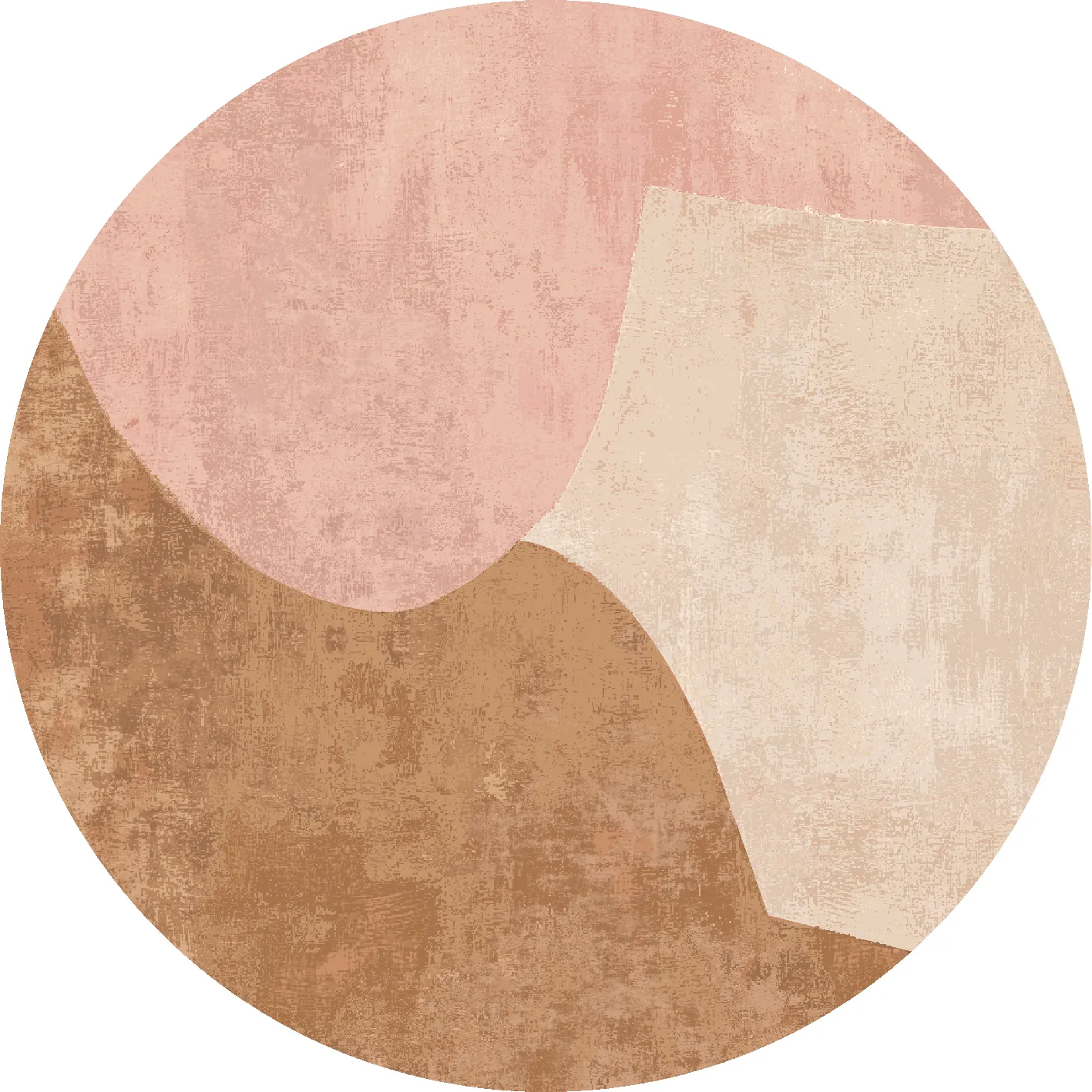 Pyöreät matot - Lazio (beige/vaaleanpunainen)