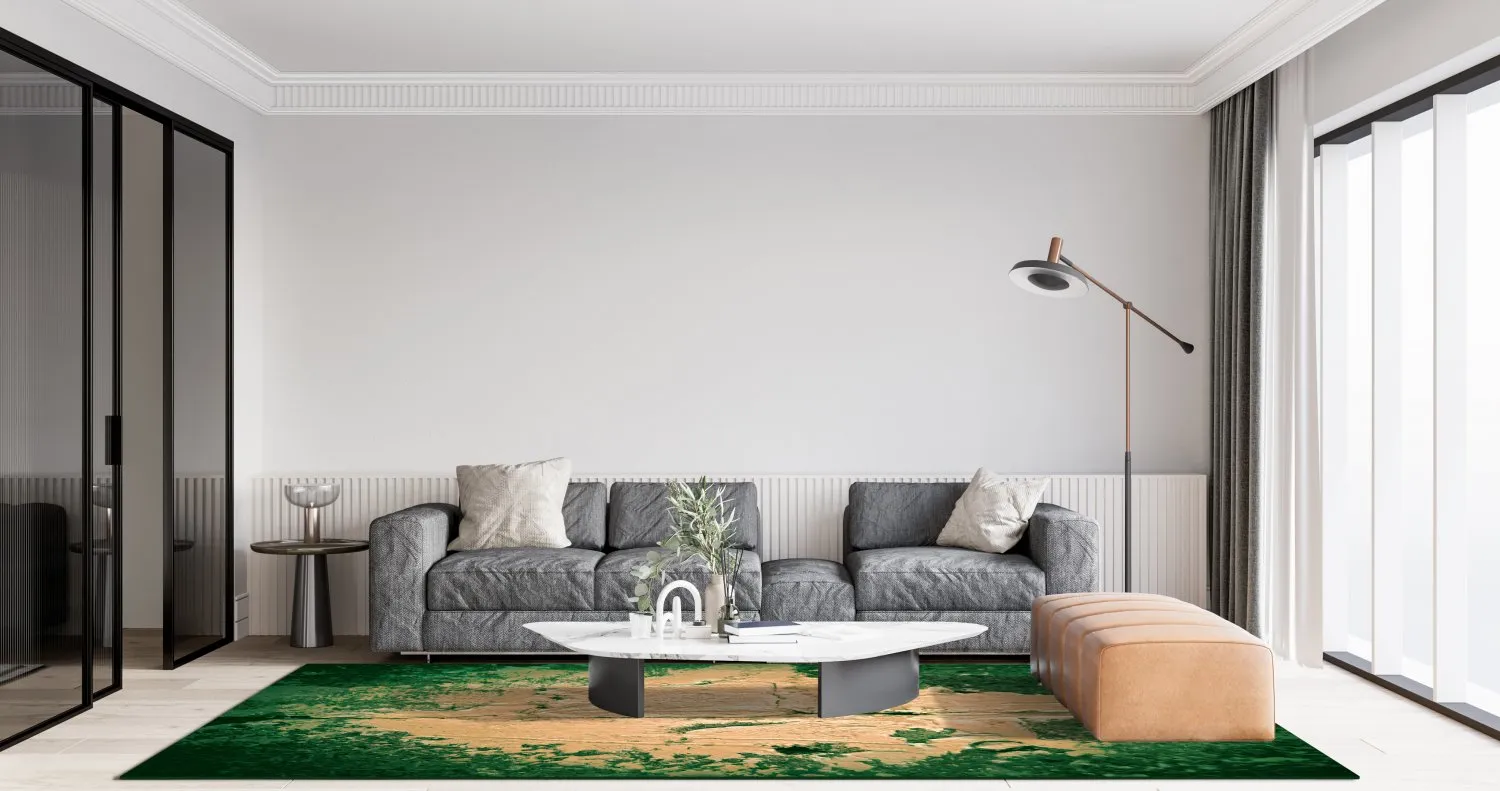 Wilton-matto - Positano (beige/vihreä)