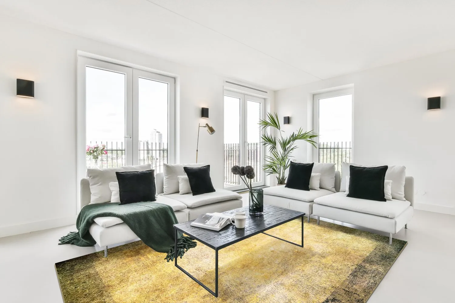 Wilton-matto - Campana (beige/keltainen)