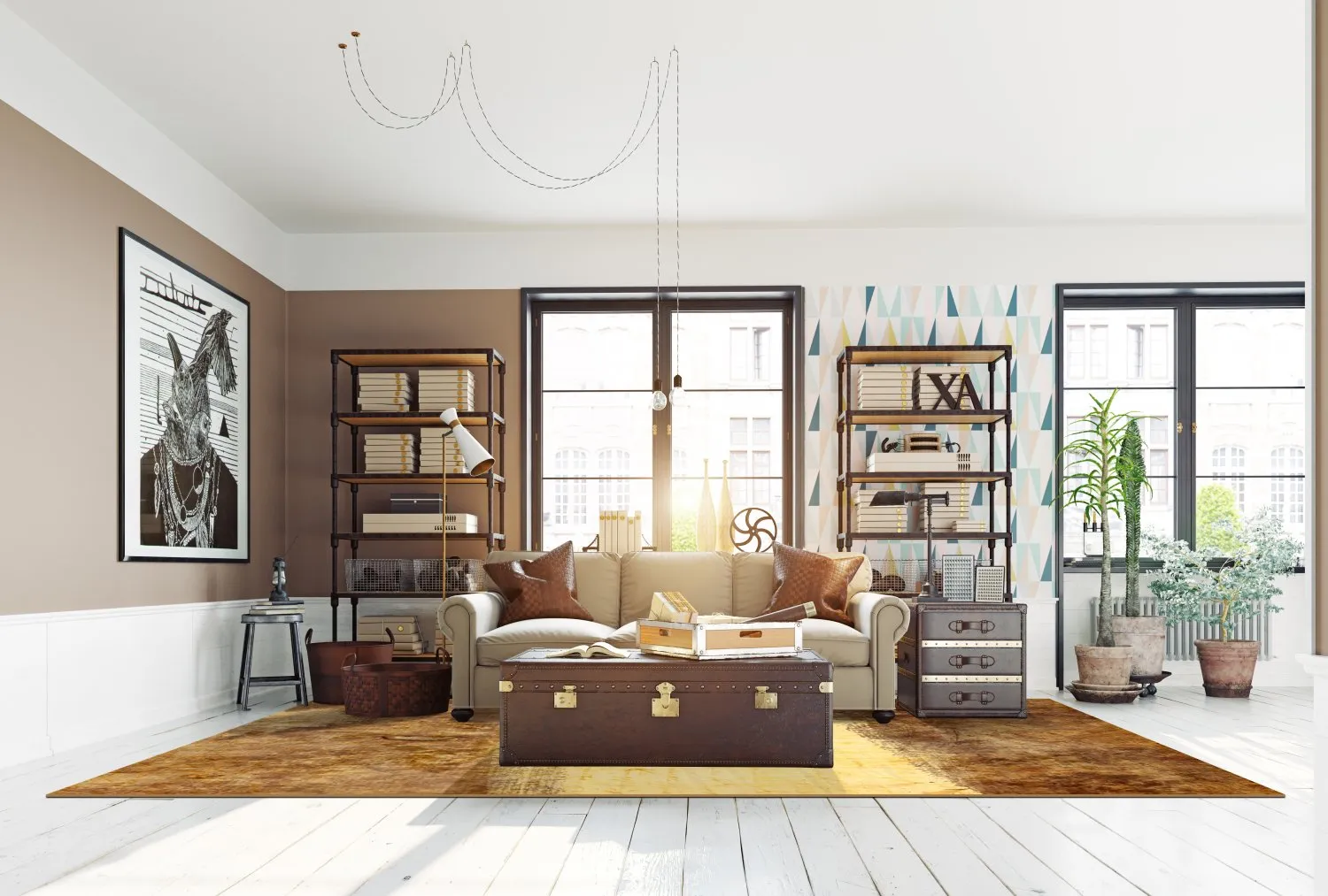 Wilton-matto - Agost (ruskea/beige)
