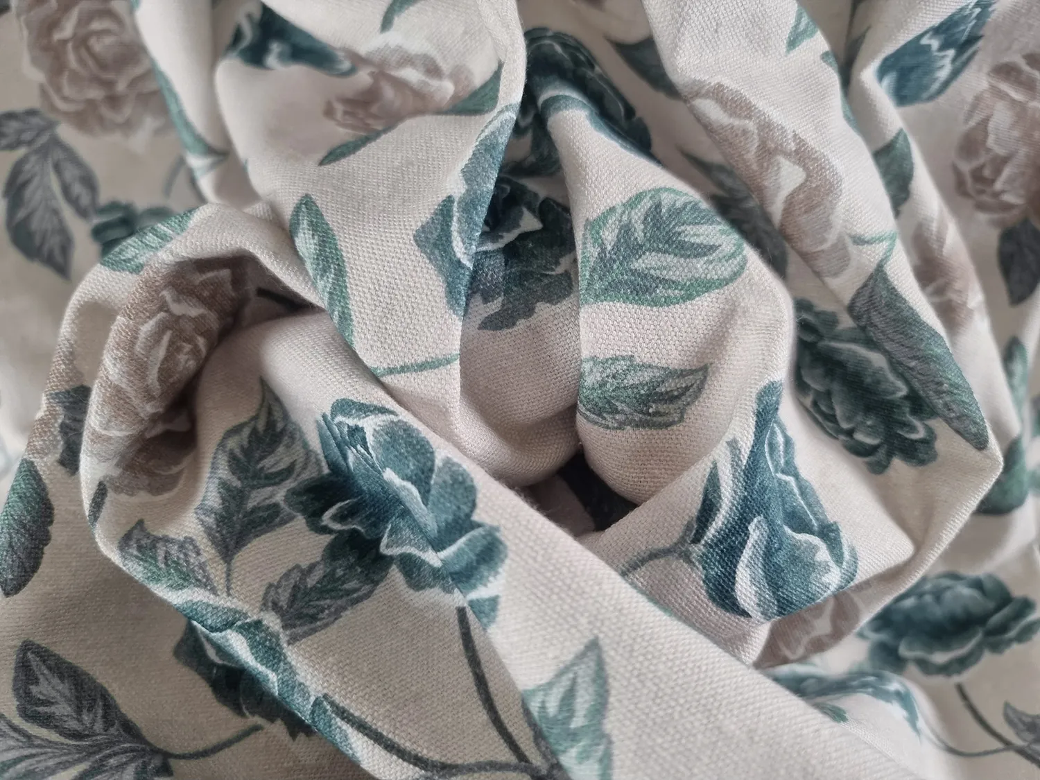 Pöytäliina puuvillaa - Wreath (sininen)