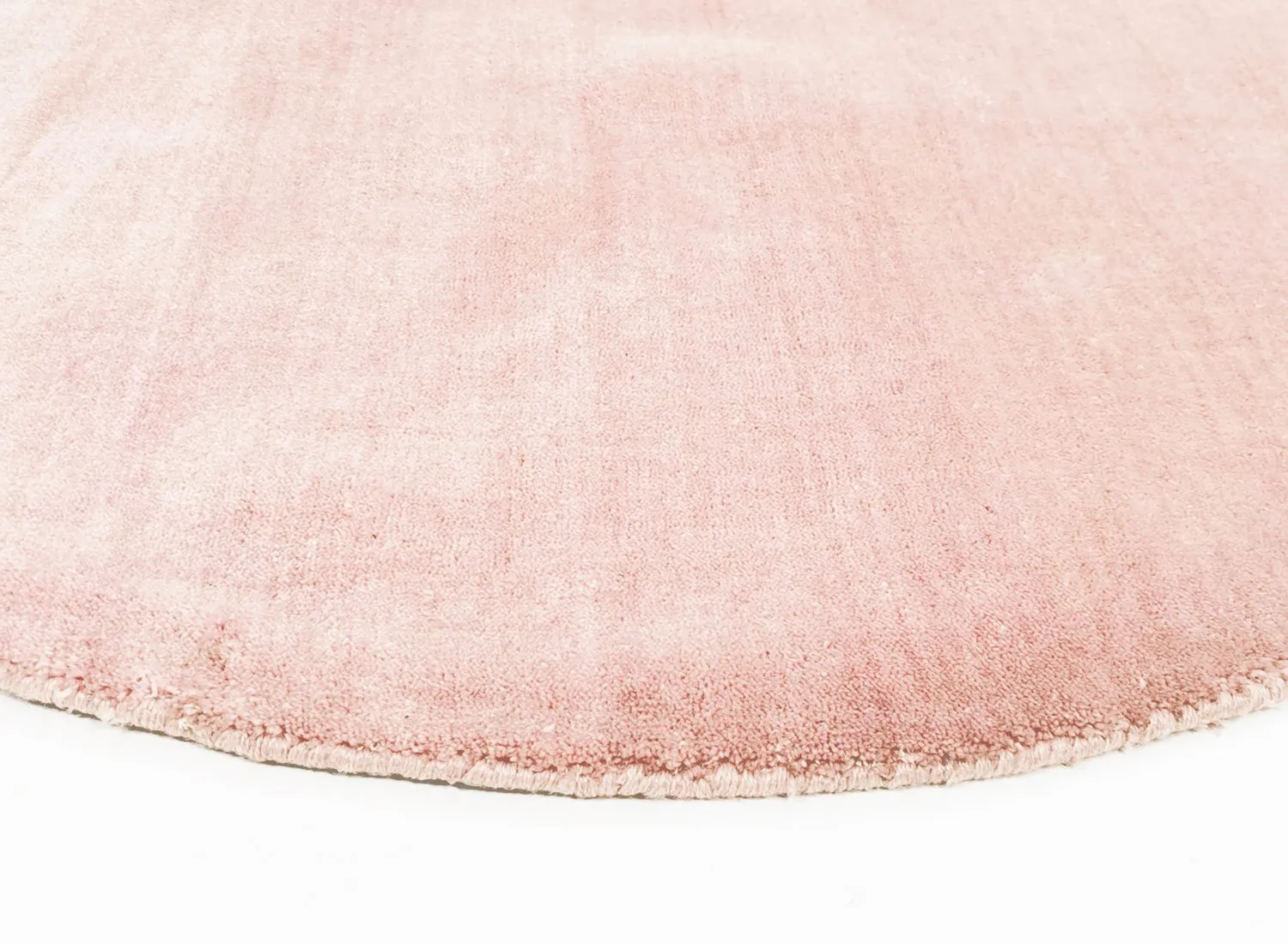 Pyöreä matto - Recycled PET with viscose look (vaaleanpunainen)