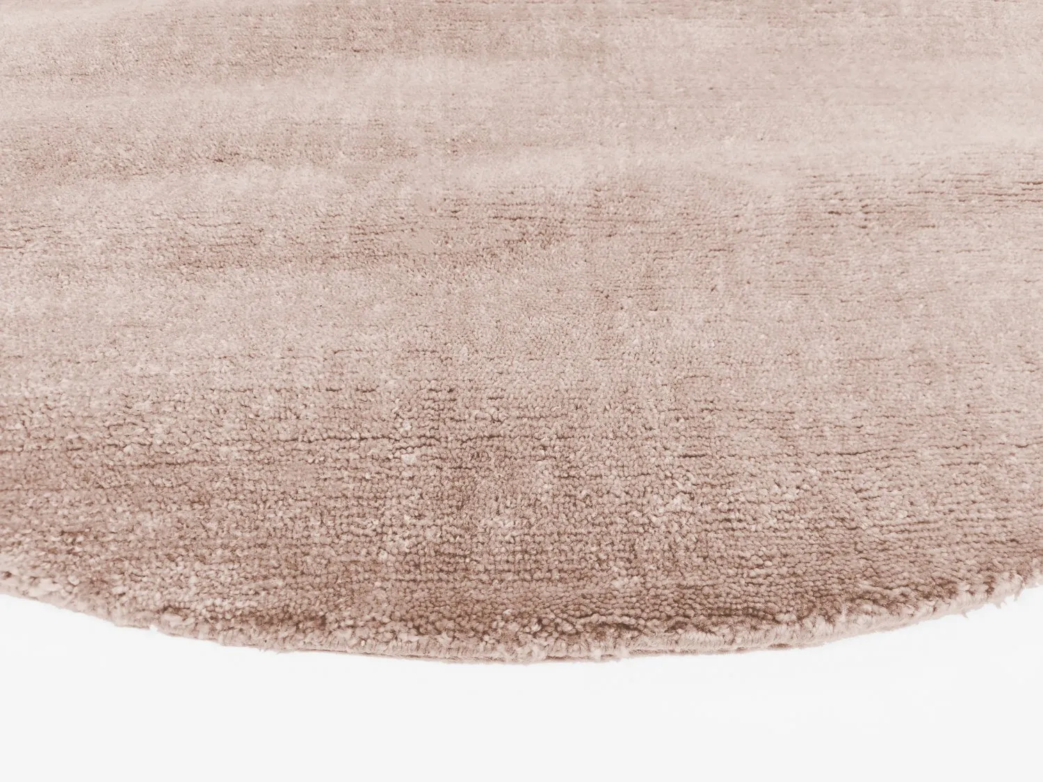 Pyöreä matto - Recycled PET with viscose look (vaalean ruskea)