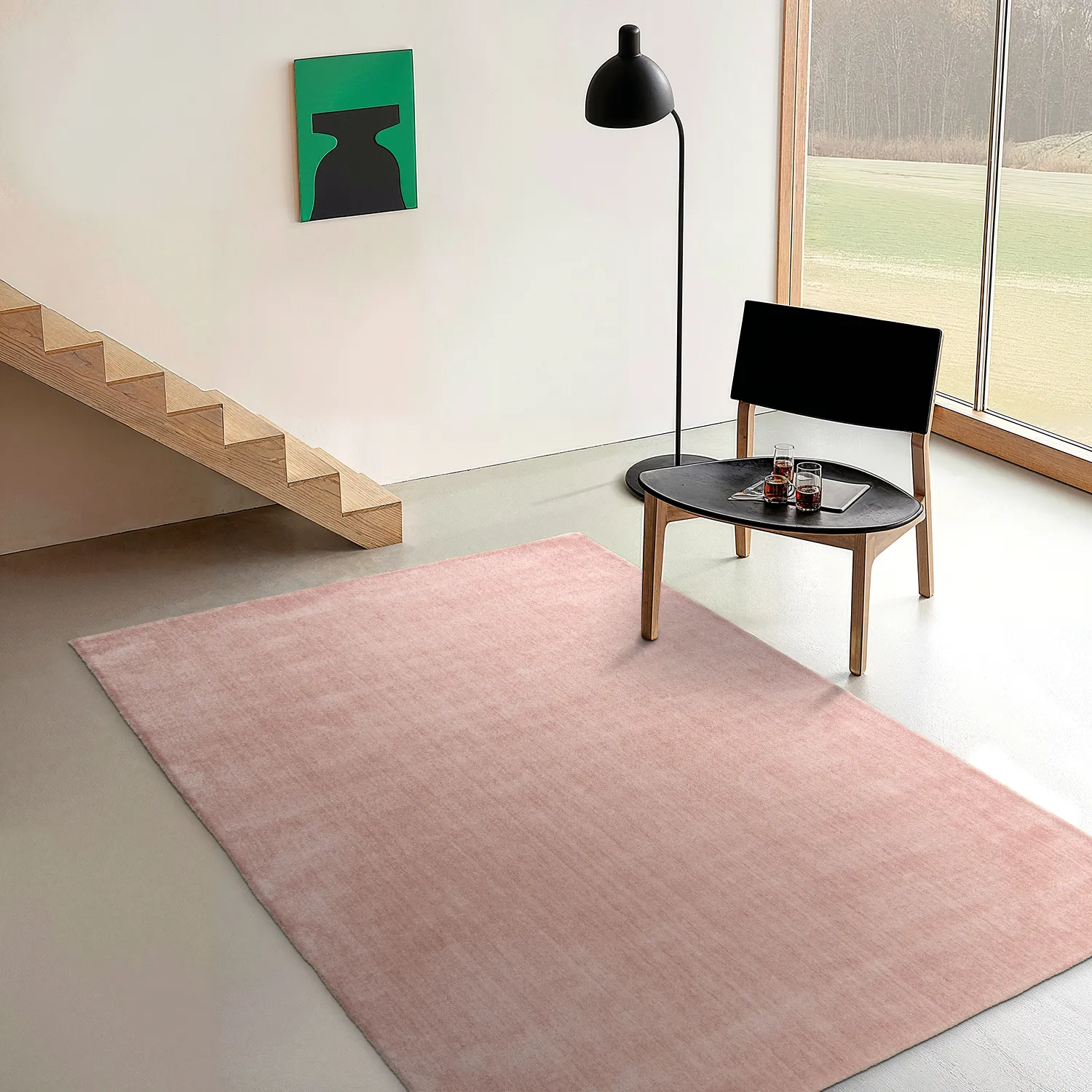 Recycled PET with viscose look (vaaleanpunainen)