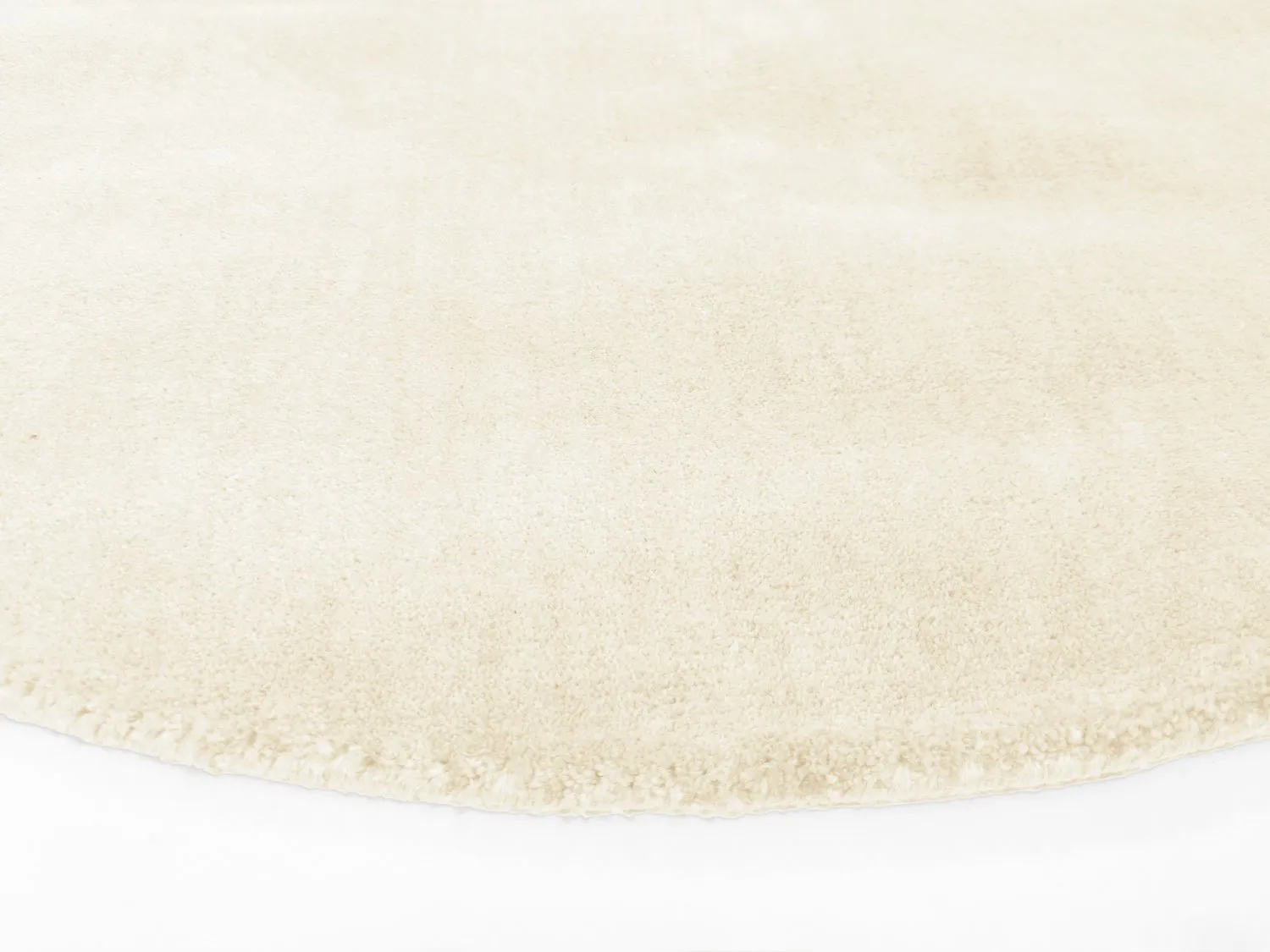 Pyöreä matto - Recycled PET with viscose look (offwhite)
