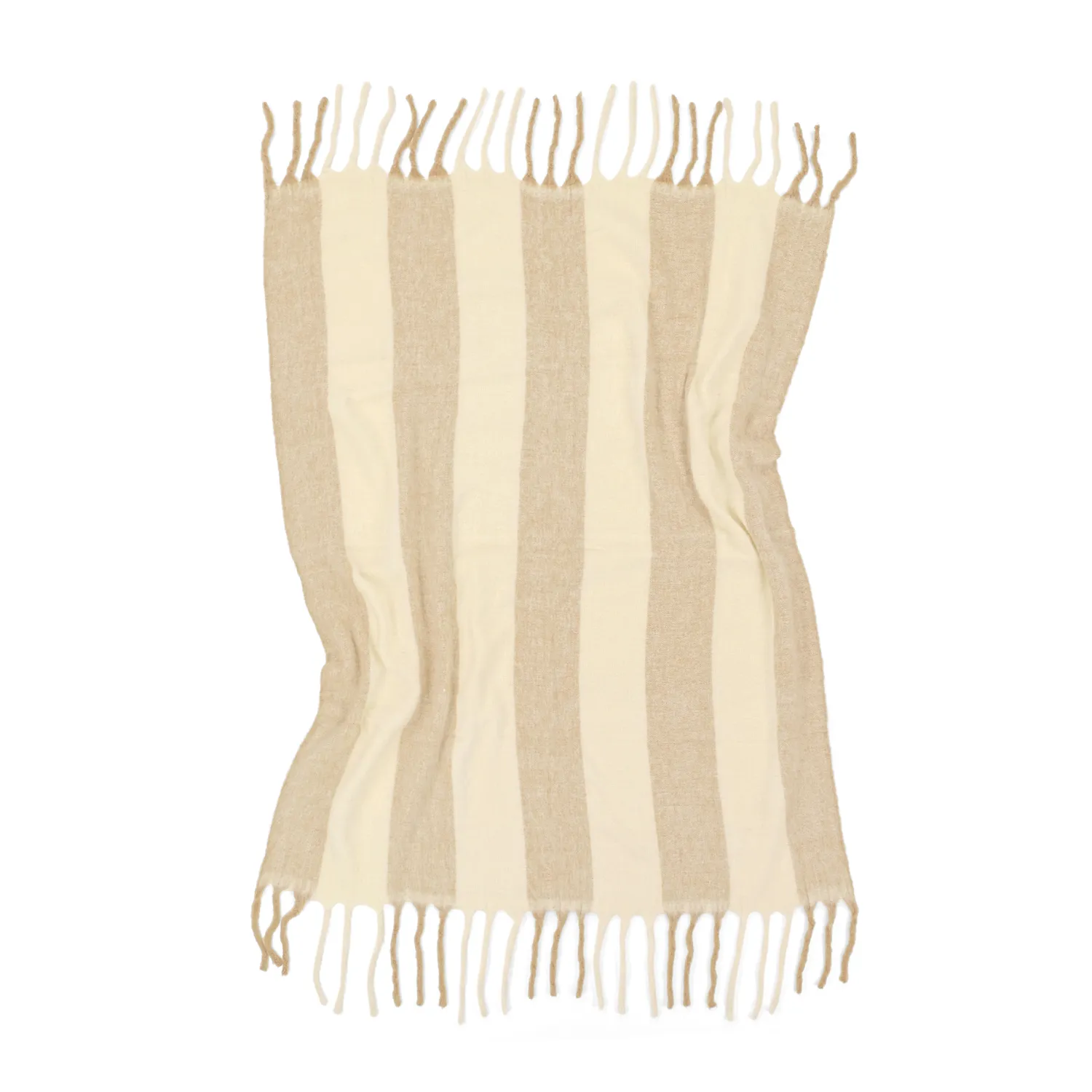 Viltit - Villasekoiteplaid - Beatriz Stripe (beige/valkoinen)