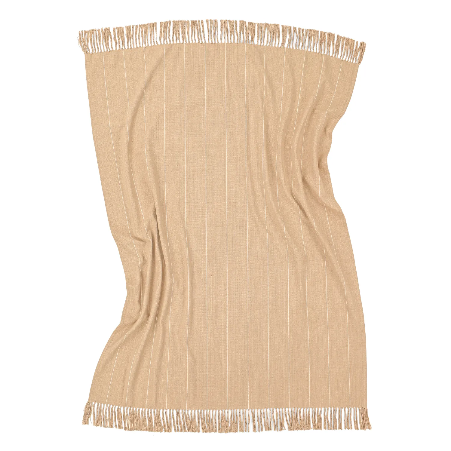 Viltit - Puuvillaplaid - Martina Stripe (beige/valkoinen)