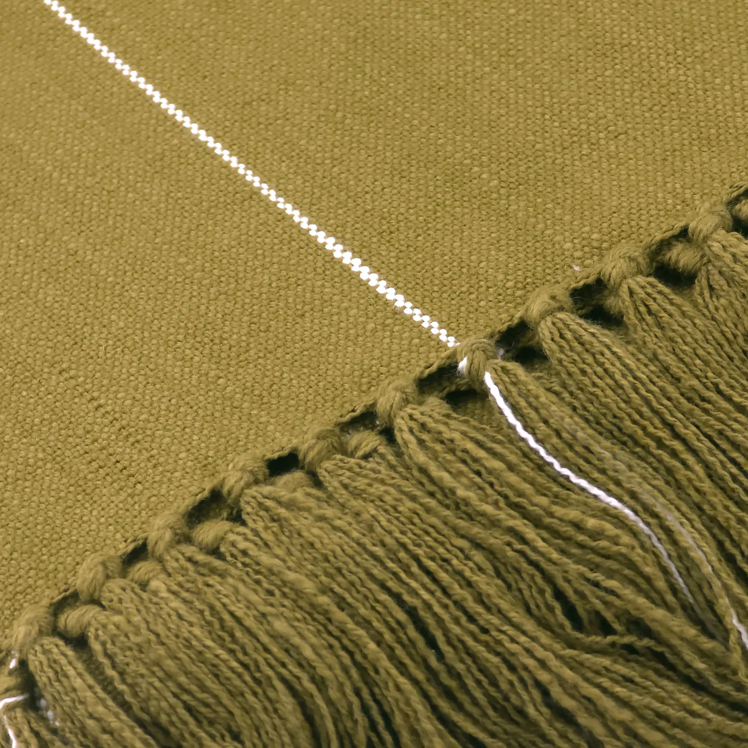 Viltit - Puuvillaplaid - Martina Stripe (vihreä/valkoinen)