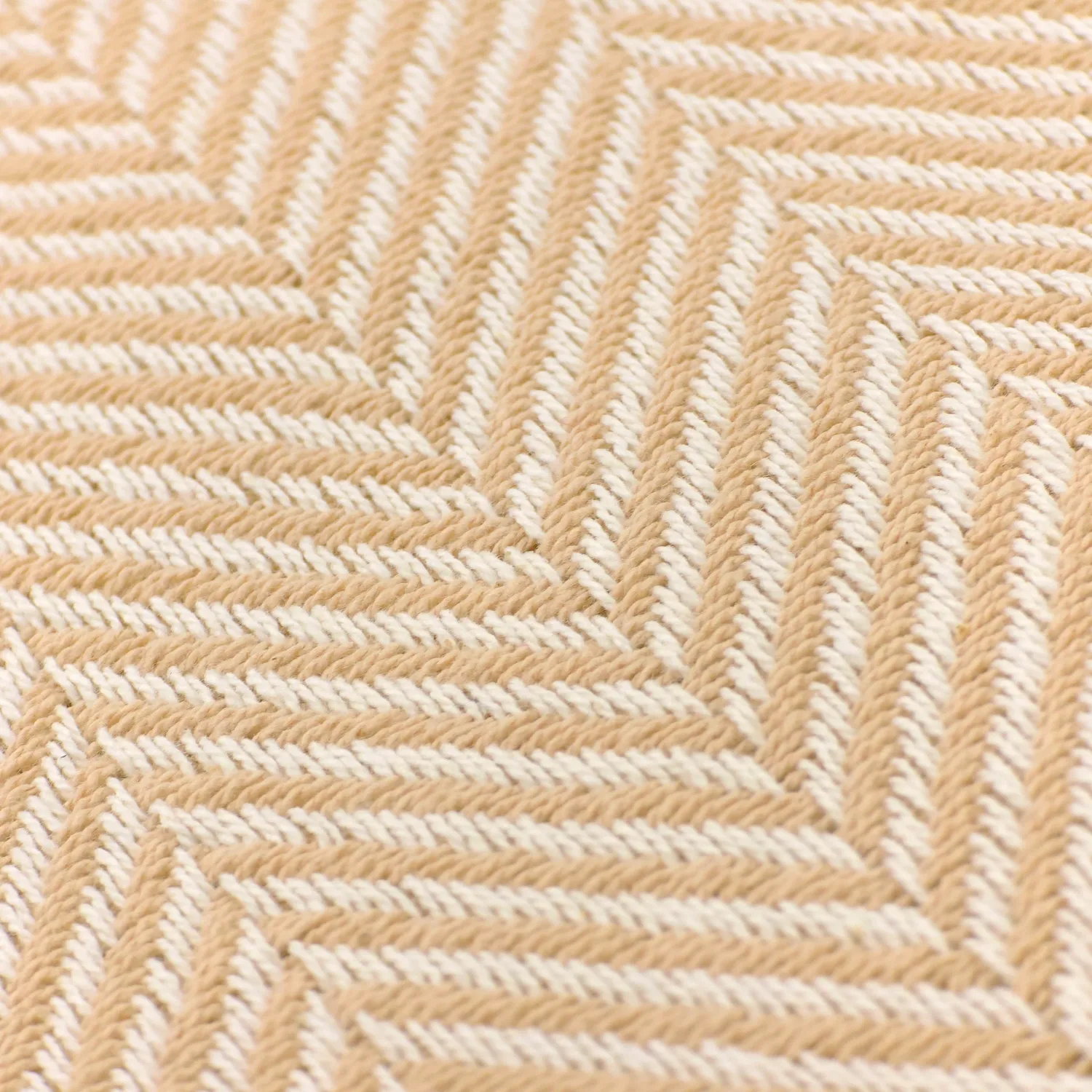 Viltit - Puuvillaplaid - Denisa Fishbone (beige/valkoinen)