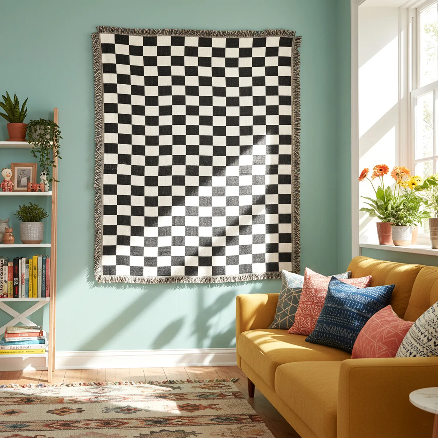 Viltit - Wallace Tapestry Blanket (musta/valkoinen)