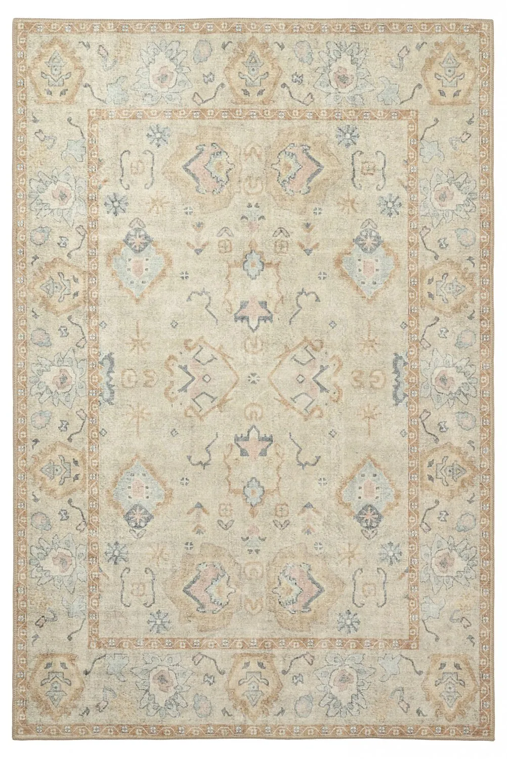 Lattakudottu matto - Amena (beige)