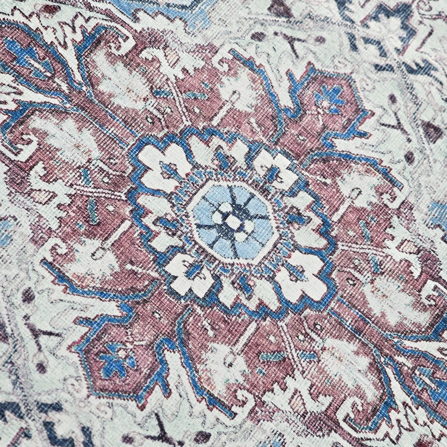 Lattakudottu matto - Birjand (sininen)