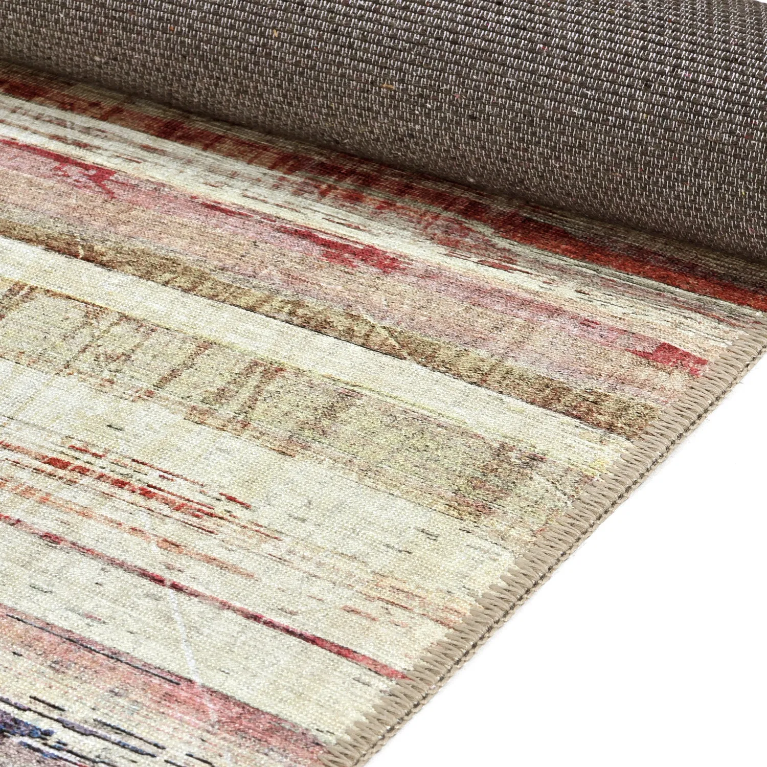 Lattakudottu matto - Delara (beige/multi)