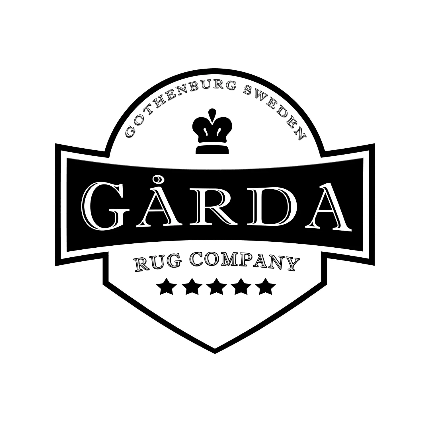 Pyöreät matot - Avola (musta/valkoinen/kulta)