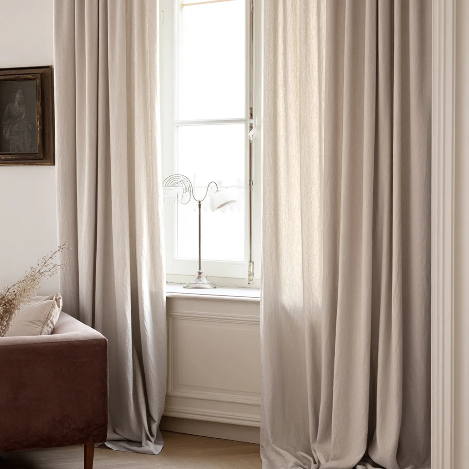 Verhot - Pellavaverhot Cosmina (beige)