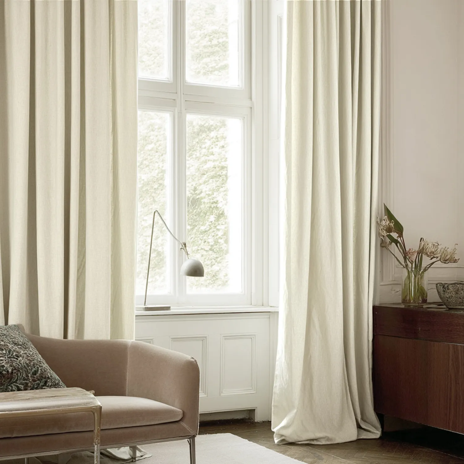 Verhot - Pellavaverhot Melania (beige)