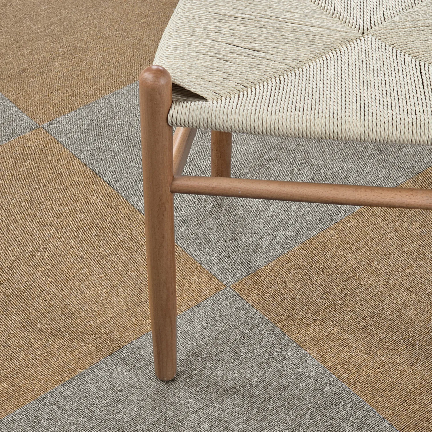 Kokolattiamatto - Almeria Tekstiililaatat 24 kpl (beige)