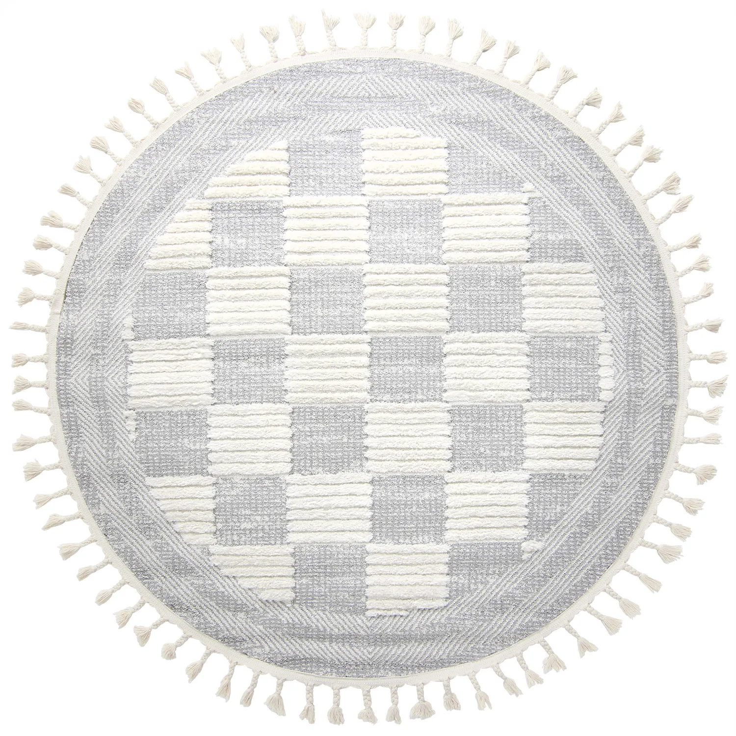 Pyöreä matot - Austin (harmaa/offwhite)