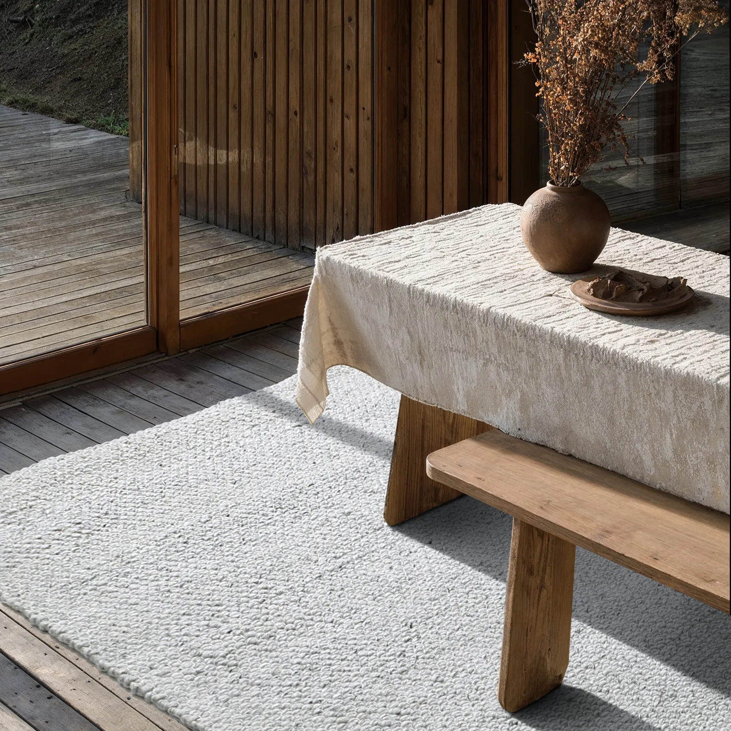 Sisä- ja ulkomatot - Arco Wool Look (harmaa/beige)