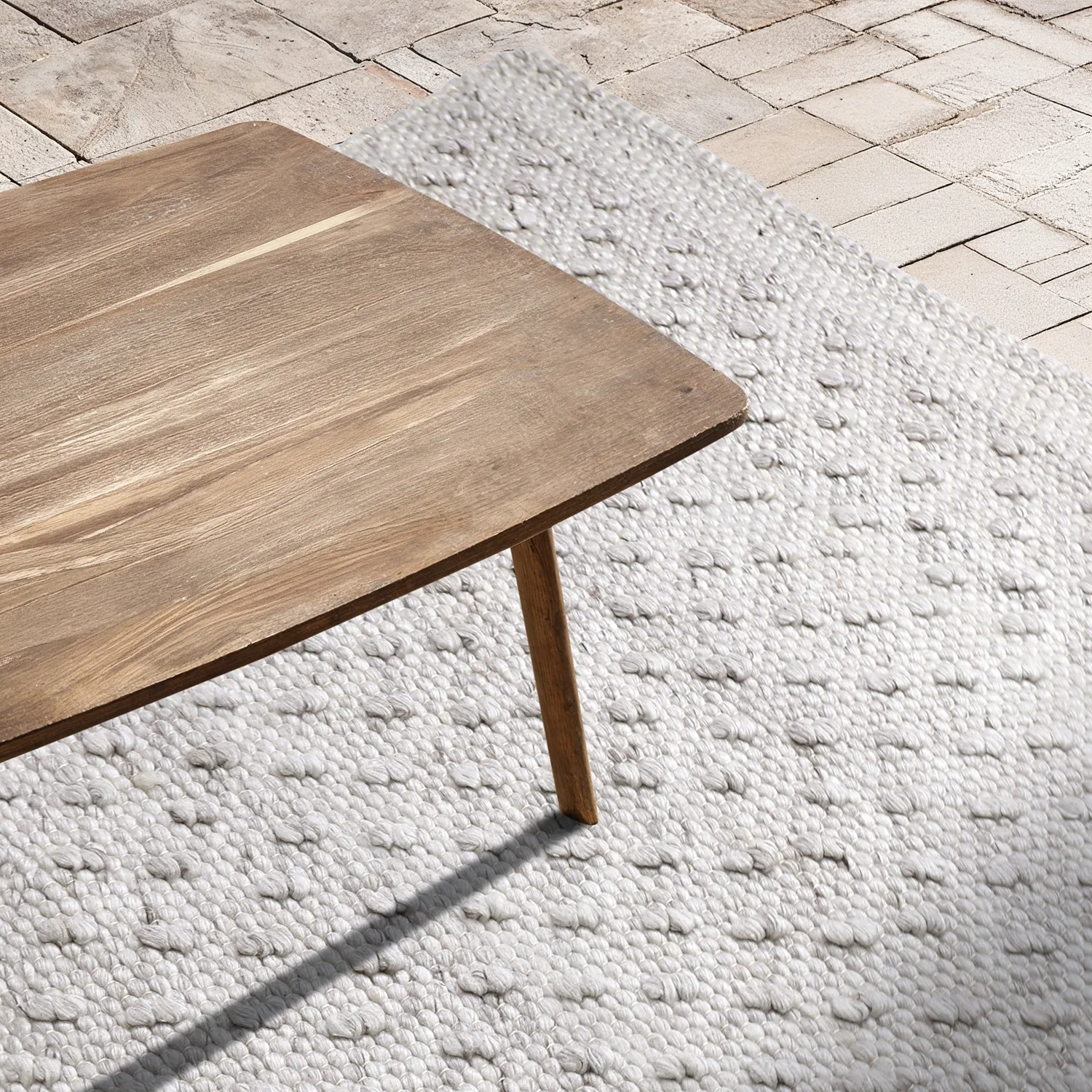 Sisä- ja ulkomatot - Todi Wool Look (harmaa/beige)