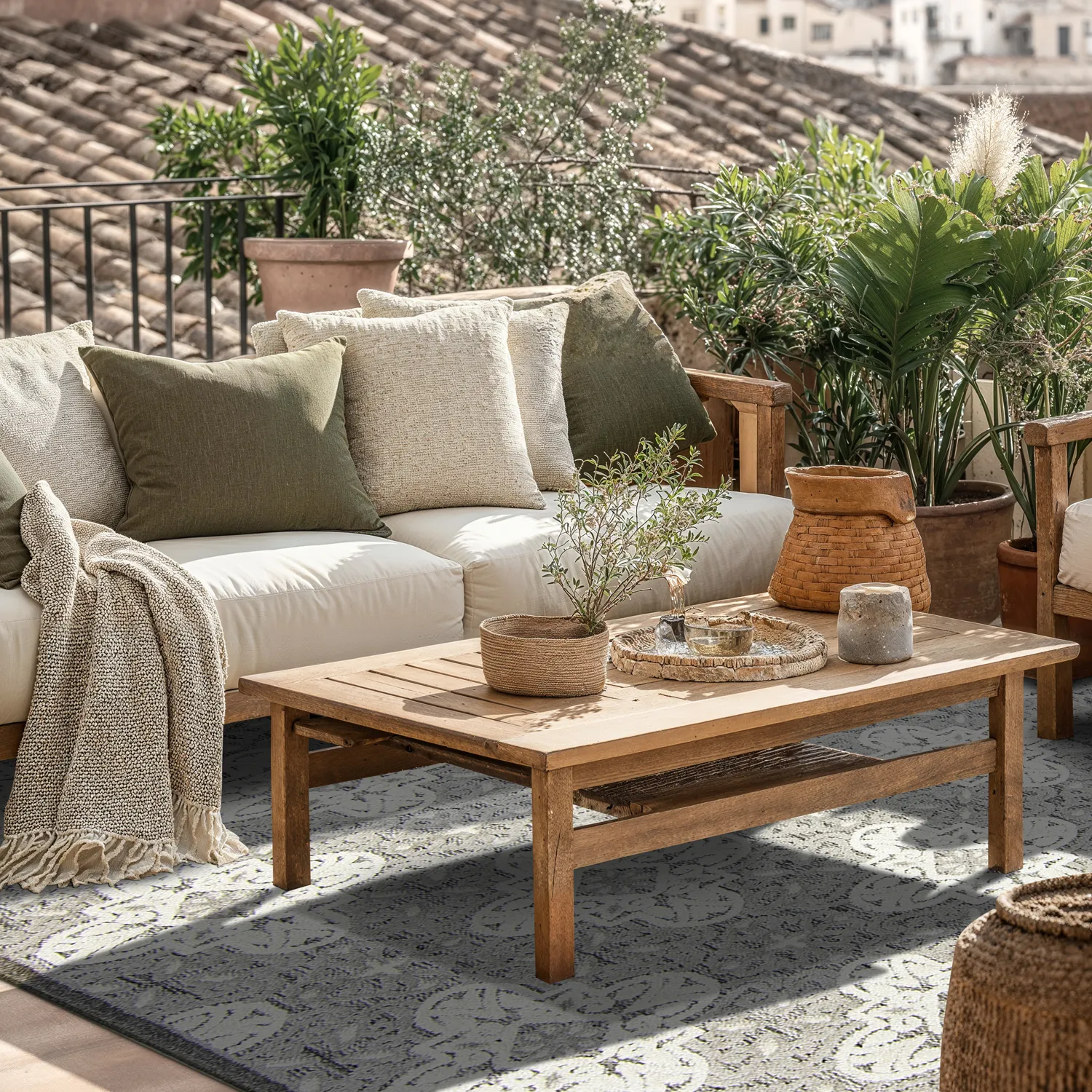 Shaggy Indoor-Outdoor - Hampton (harmaa)