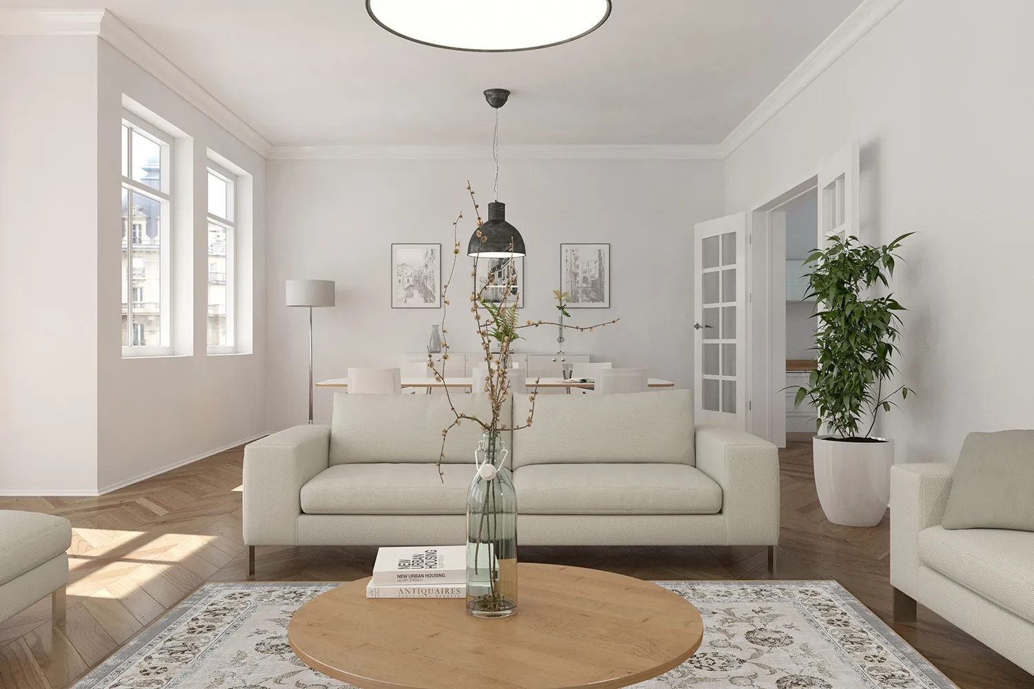 Wilton-matto - Adeleine (beige)