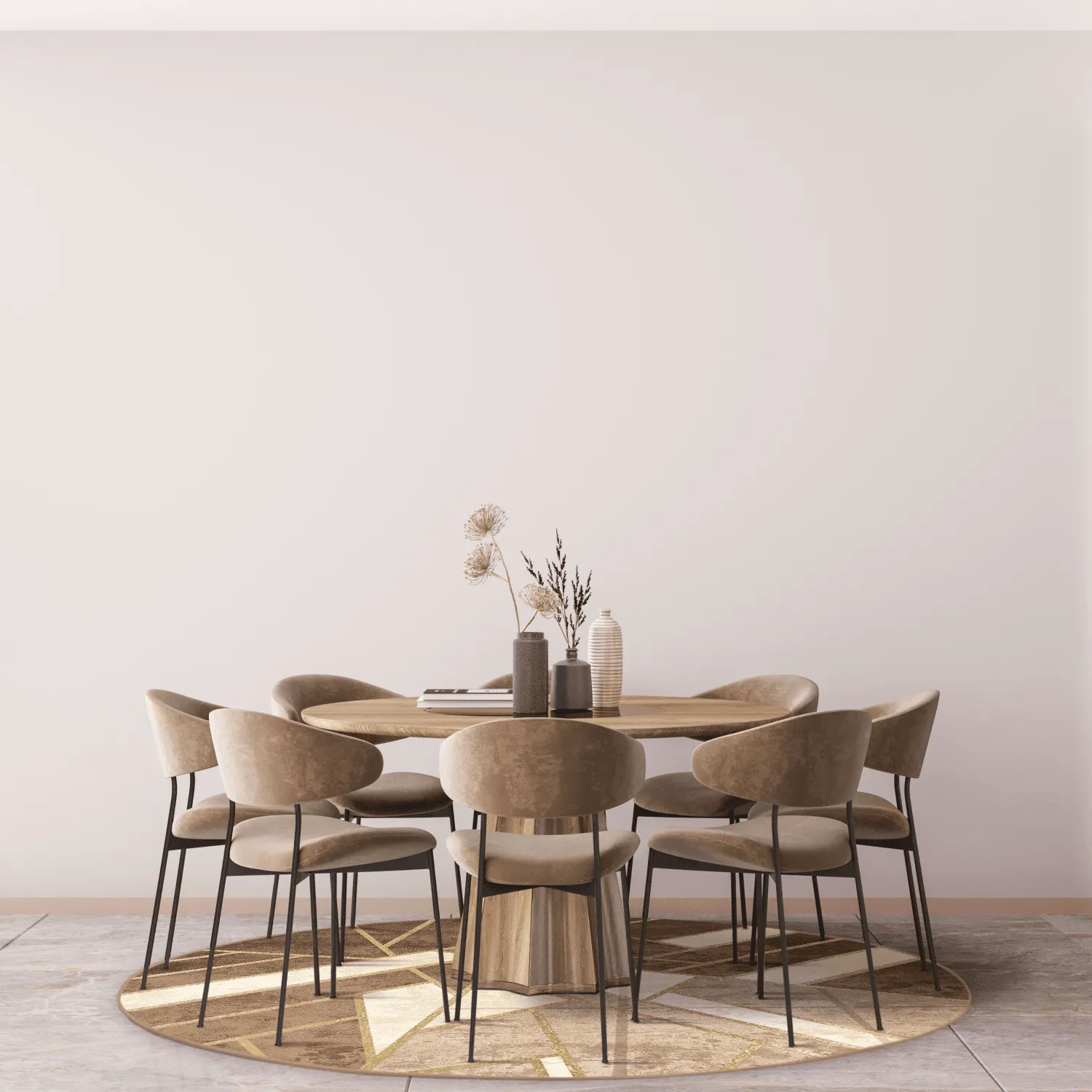 Pyöreät matot - Amasra (beige)