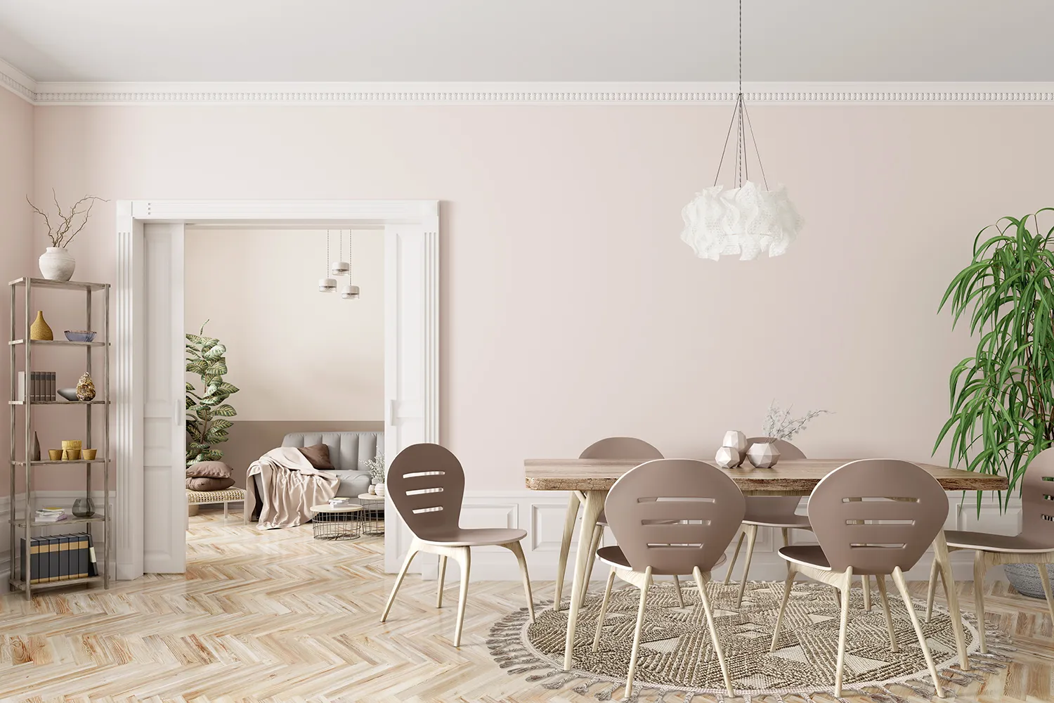 Pyöreä matot - Indoor/Outdoor Lennon (beige)