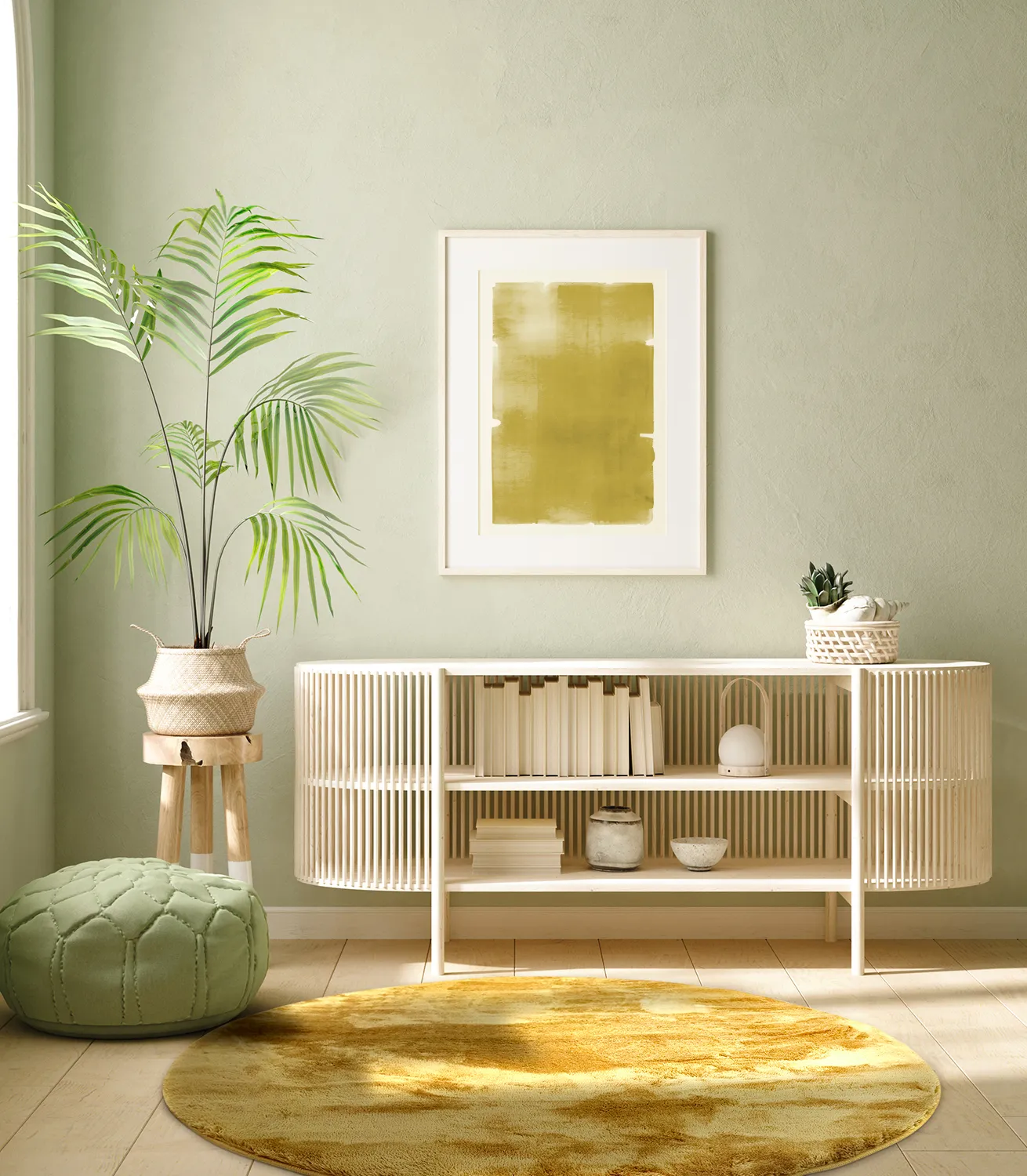 Pyöreä matot - Aranga Super Soft Fur (ochre)