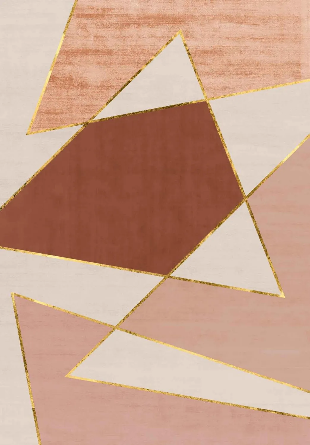 Wilton-matto - Jade (beige/vaaleanpunainen)