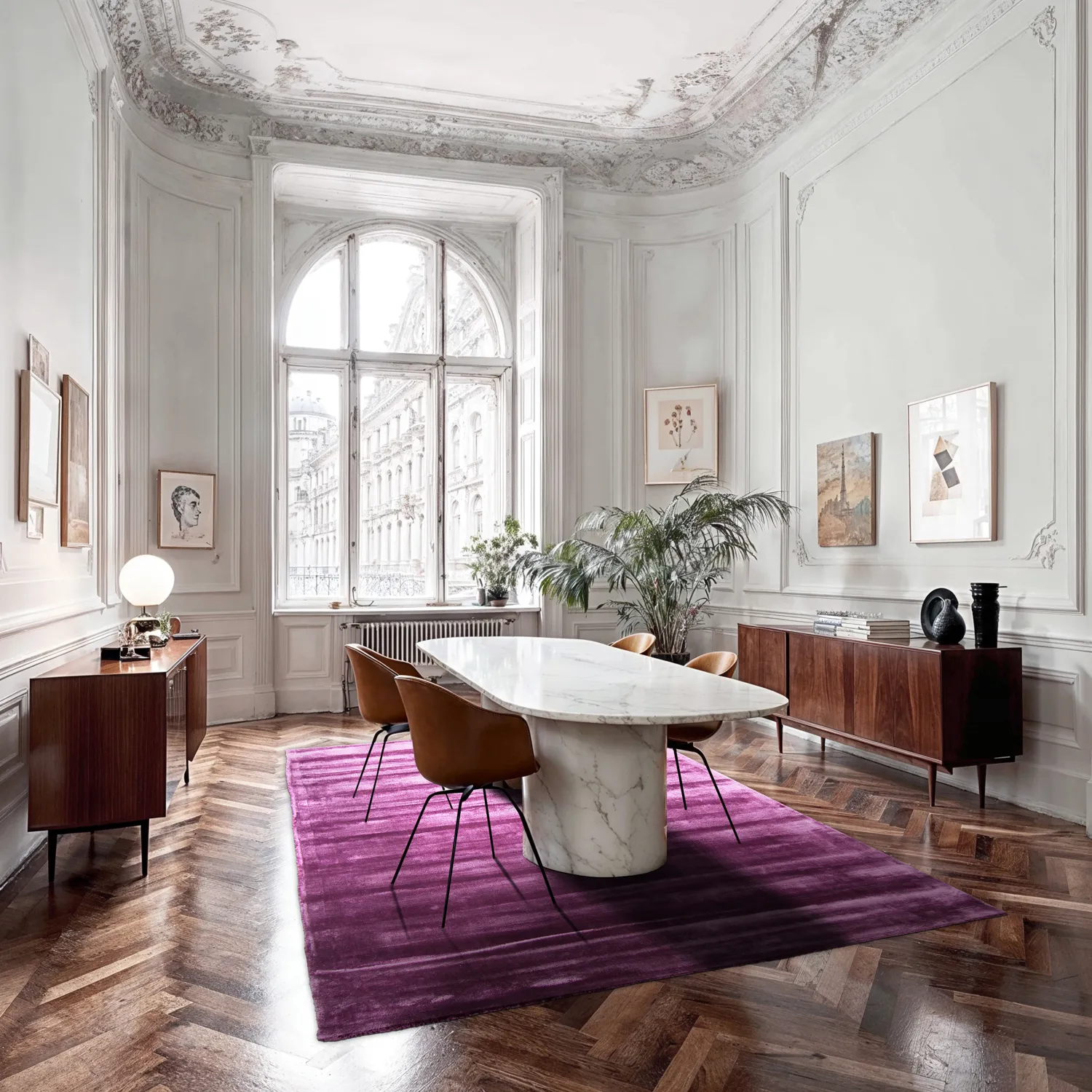 Viskoosi-matto - Jodhpur Special Luxury Edition (violetti)