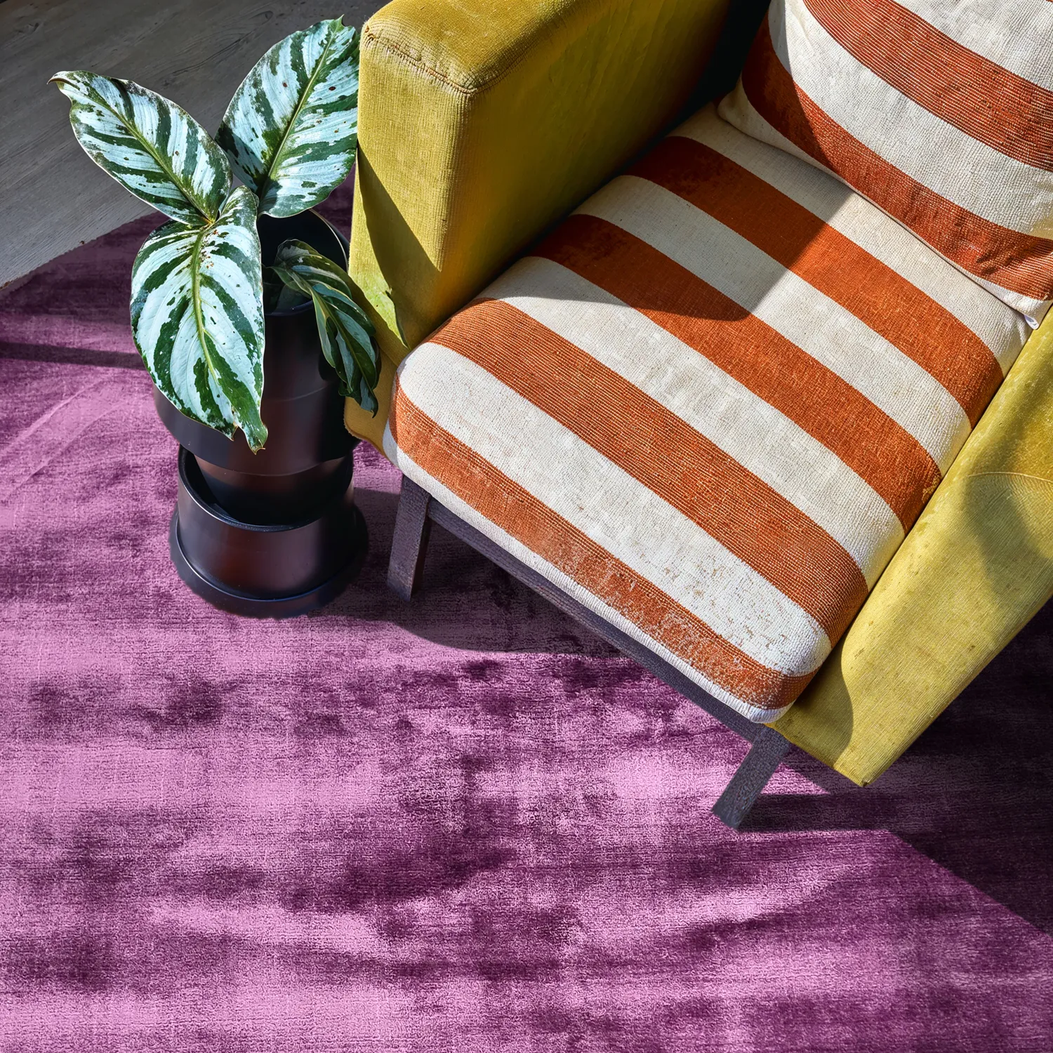 Pyöreä matto - Jodhpur Special Luxury Edition (violetti)