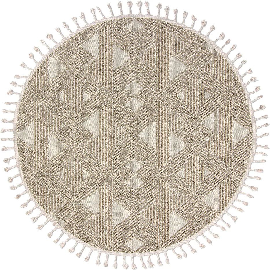 Pyöreä matot - Indoor/Outdoor Lennon (beige)