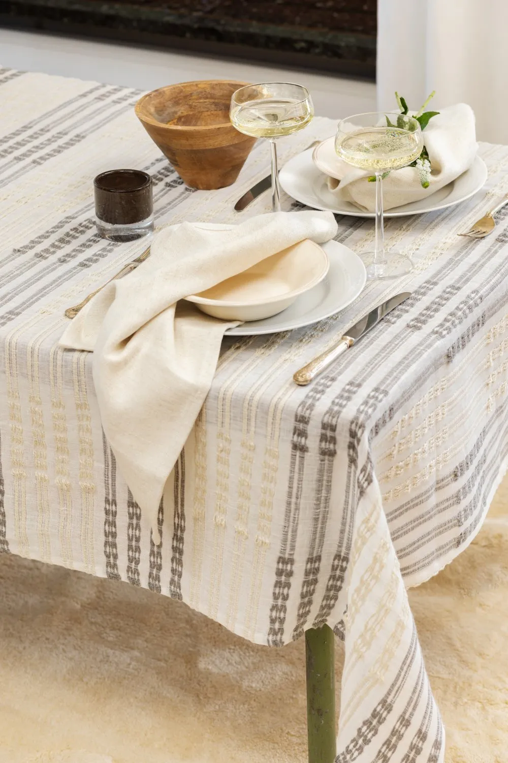 Pöytäliina - Julie (valkoinen/beige)
