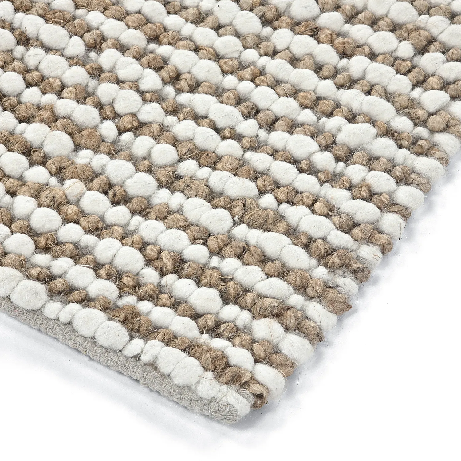 Juutti-matto - Bally Jute/wool Bubble (luonto/valkoinen)